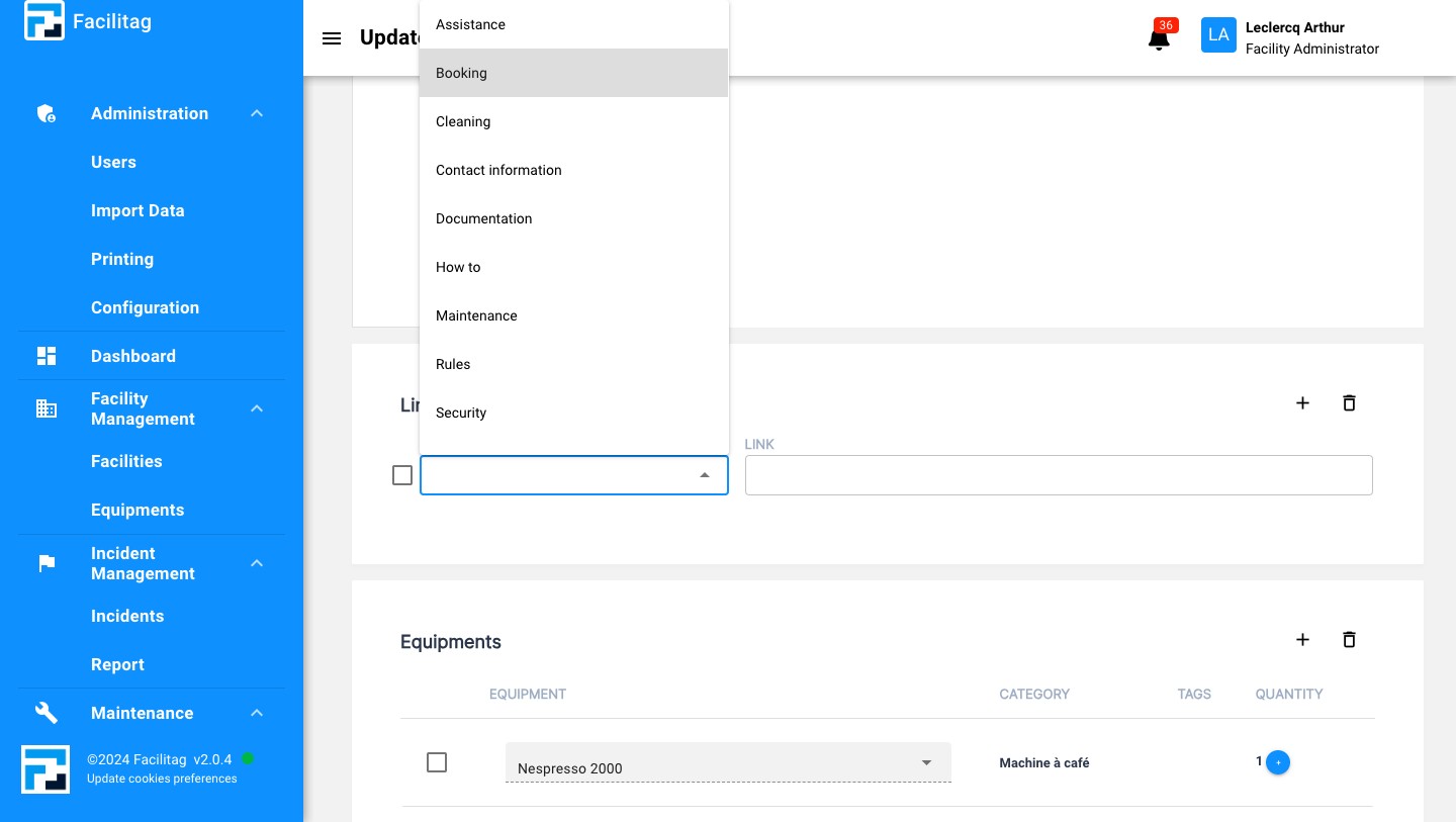 Select the category of information