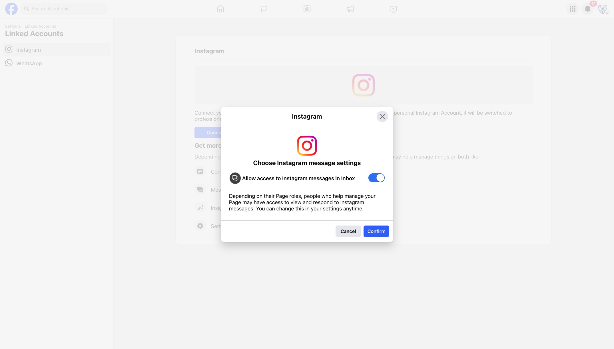 ## A pop-up window will appear asking you to log into Instagram.

### Log in & it will automatically link.