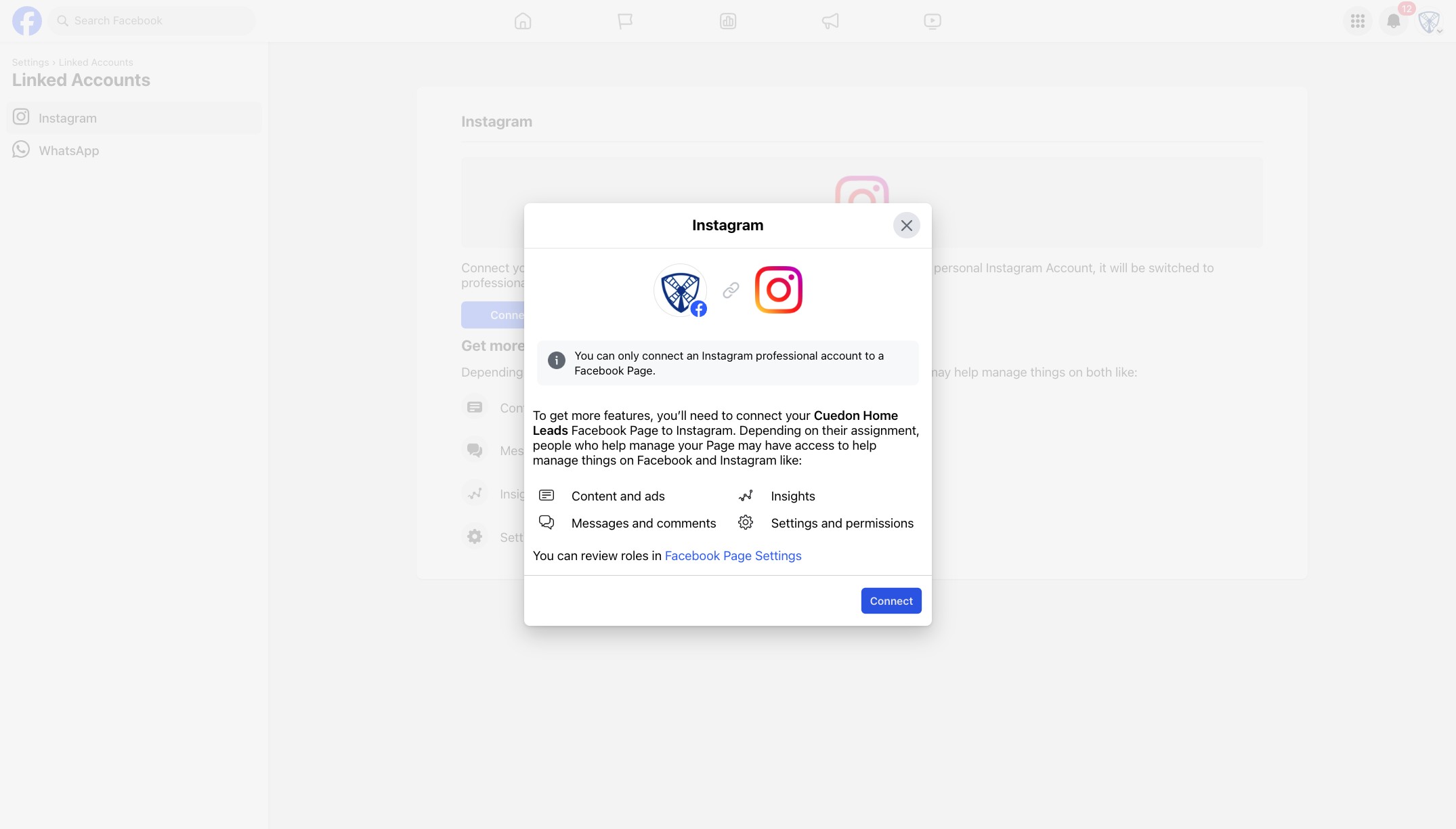 ## Click on "Connect"