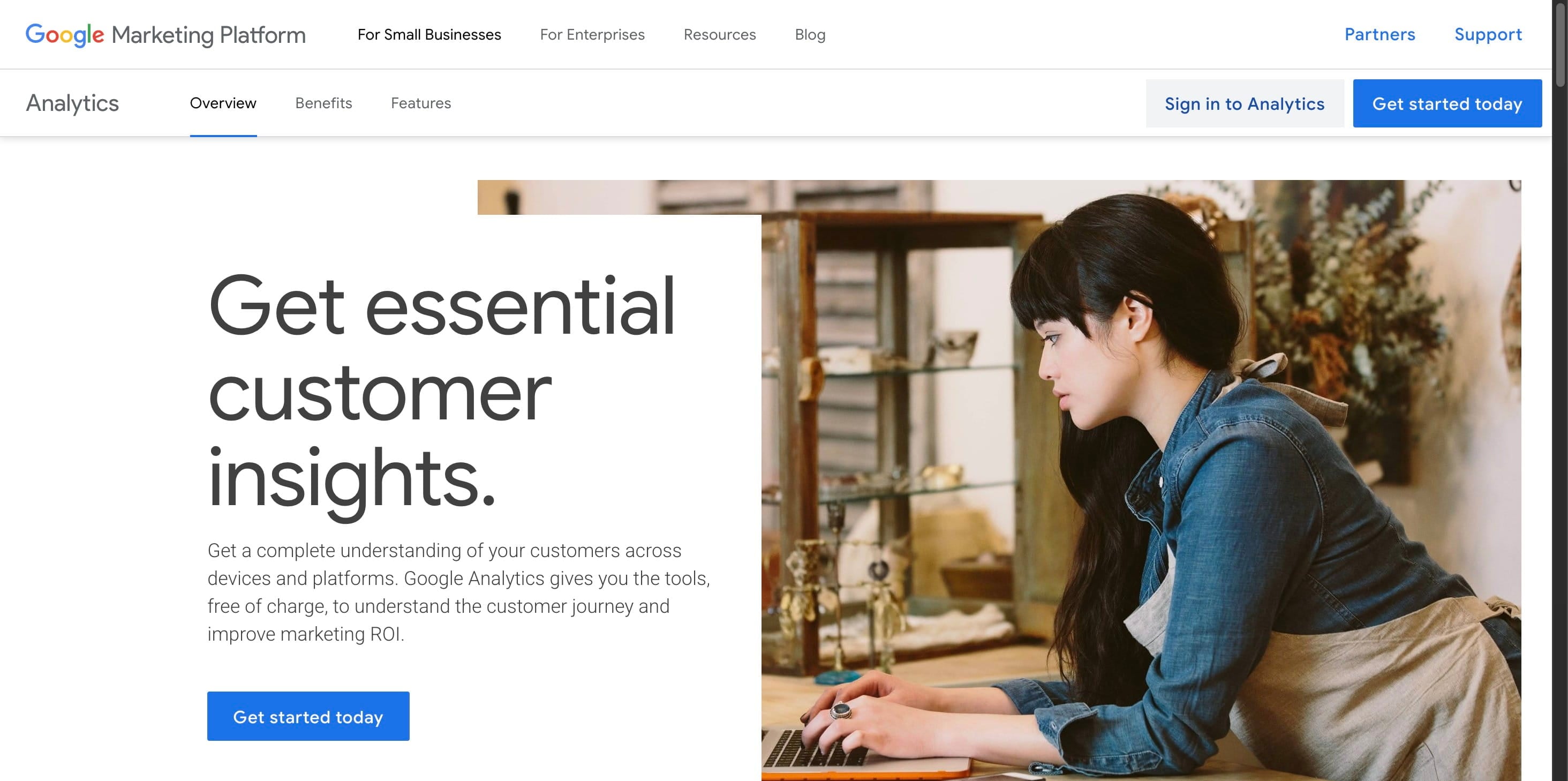 Click on "**Sign in to Analytics**