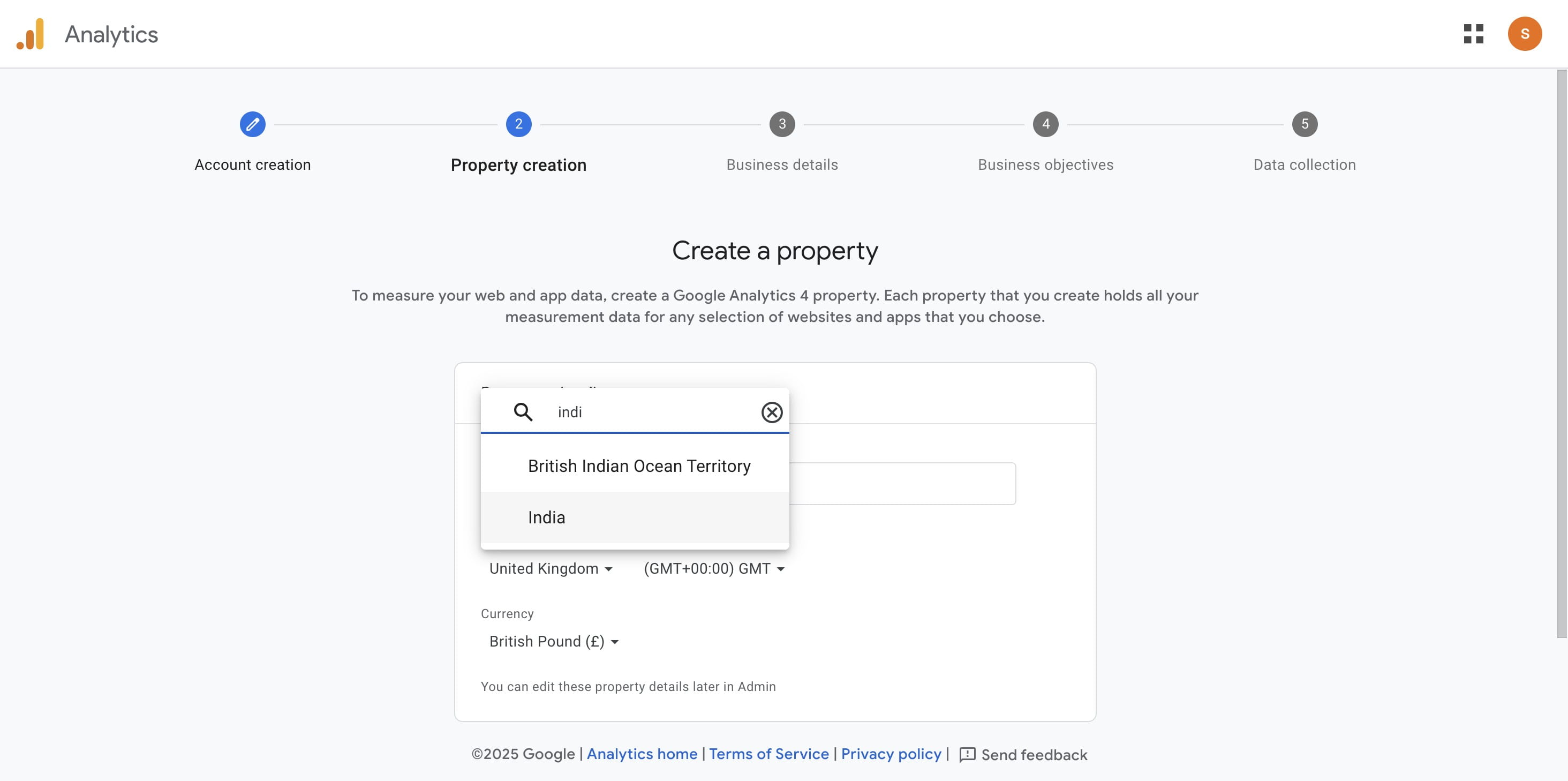 Select your **time zone**