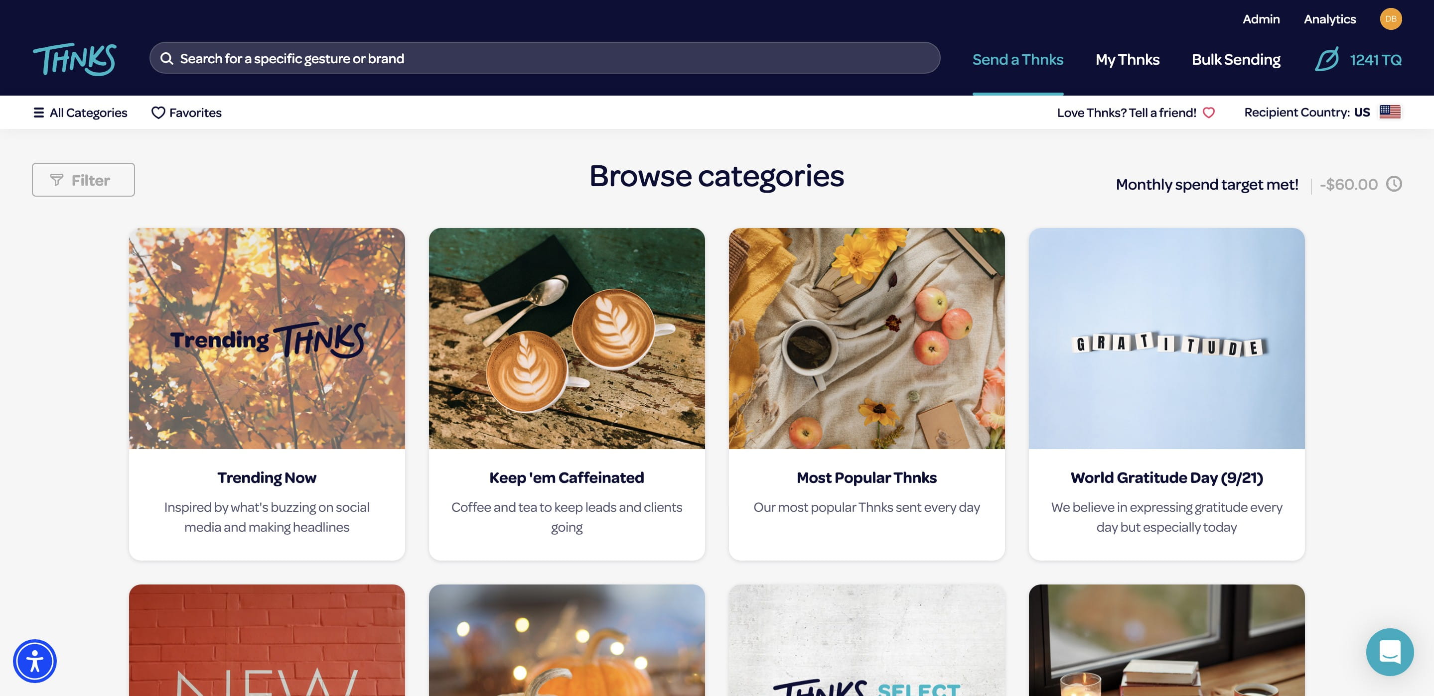 Click on the "Admin" tab in the top right corner of your screen.