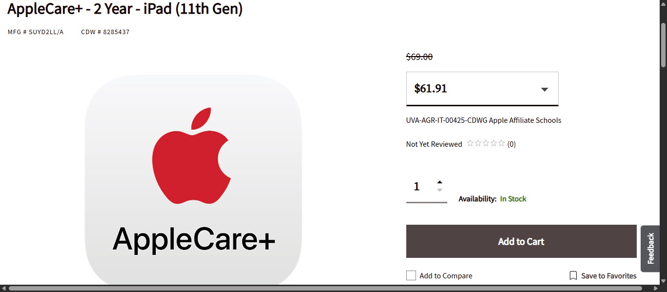 Click on "Add to Cart"