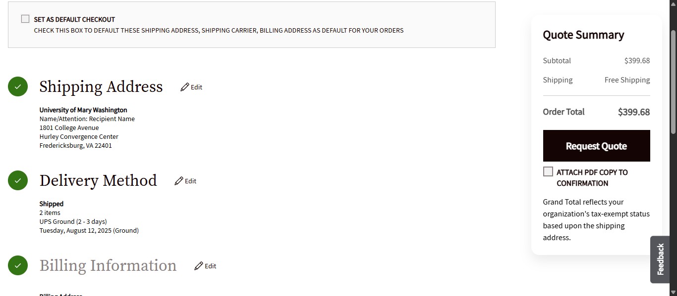 Click on "Attach PDF copy to confirmation"