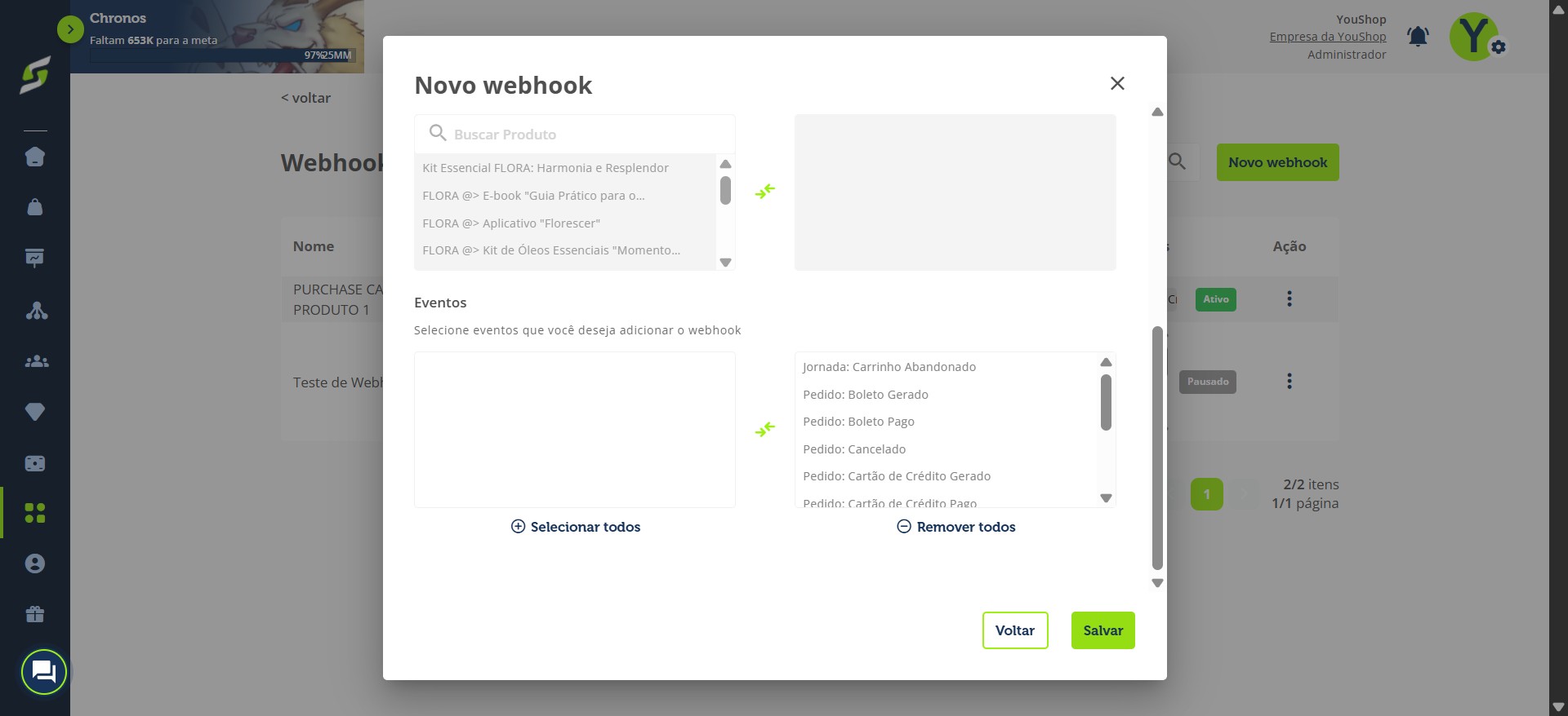 Após configurar tudo, clique em “Salvar”.