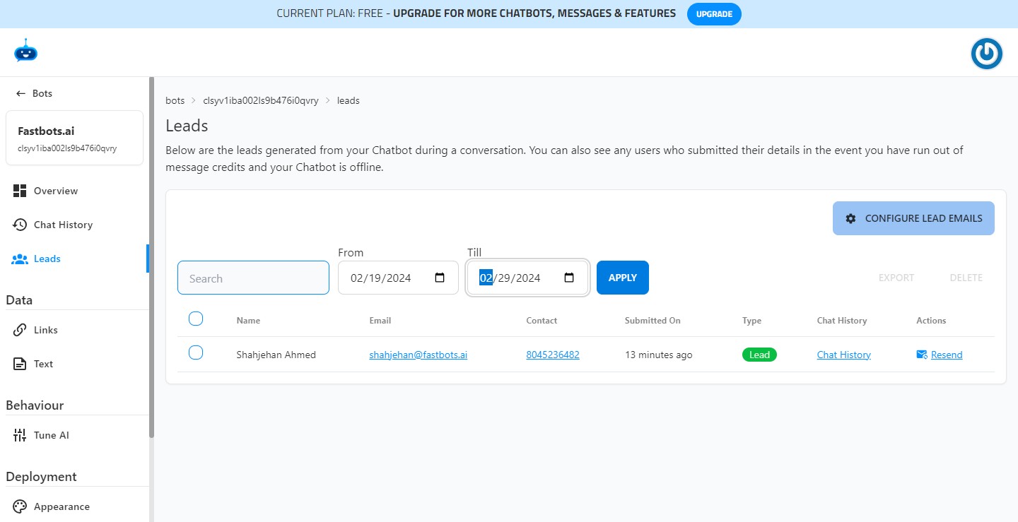 After selecting the dates, click on "Apply" button
