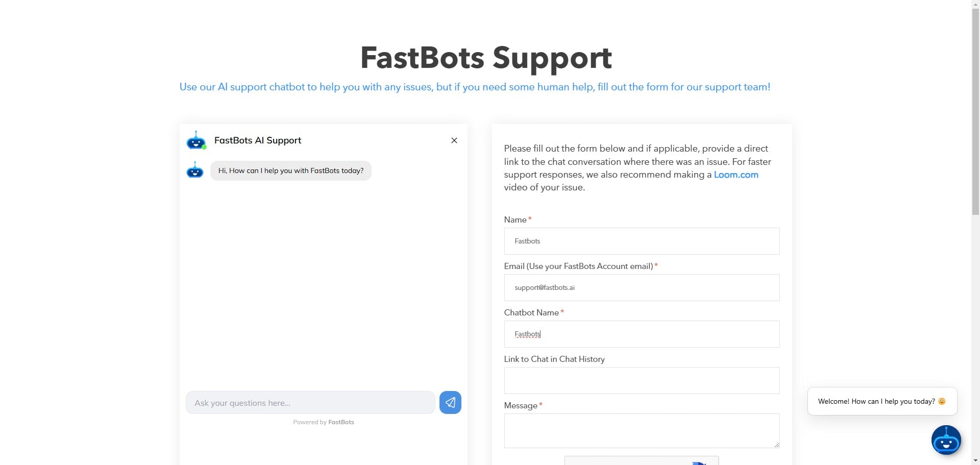 Enter your Chatbot name and link to the chat in chat history.