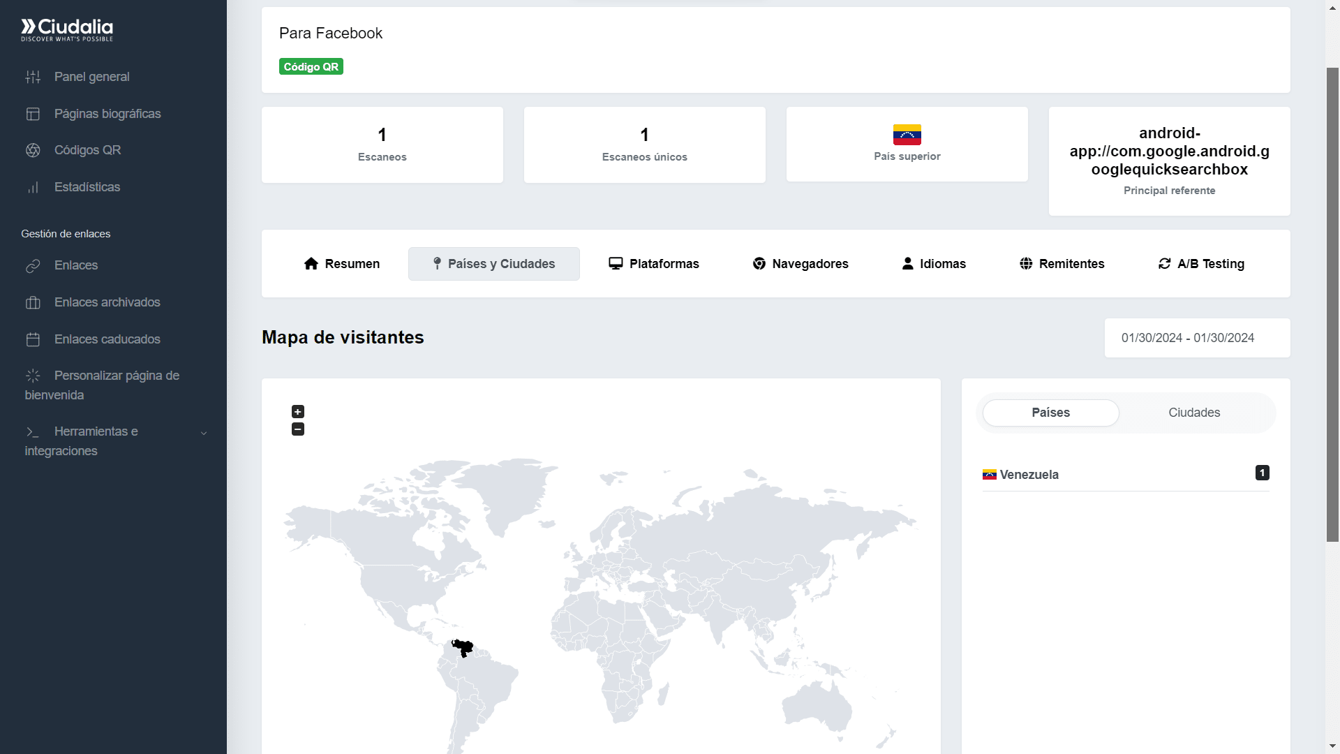 Luego por "**Países y Ciudades**"