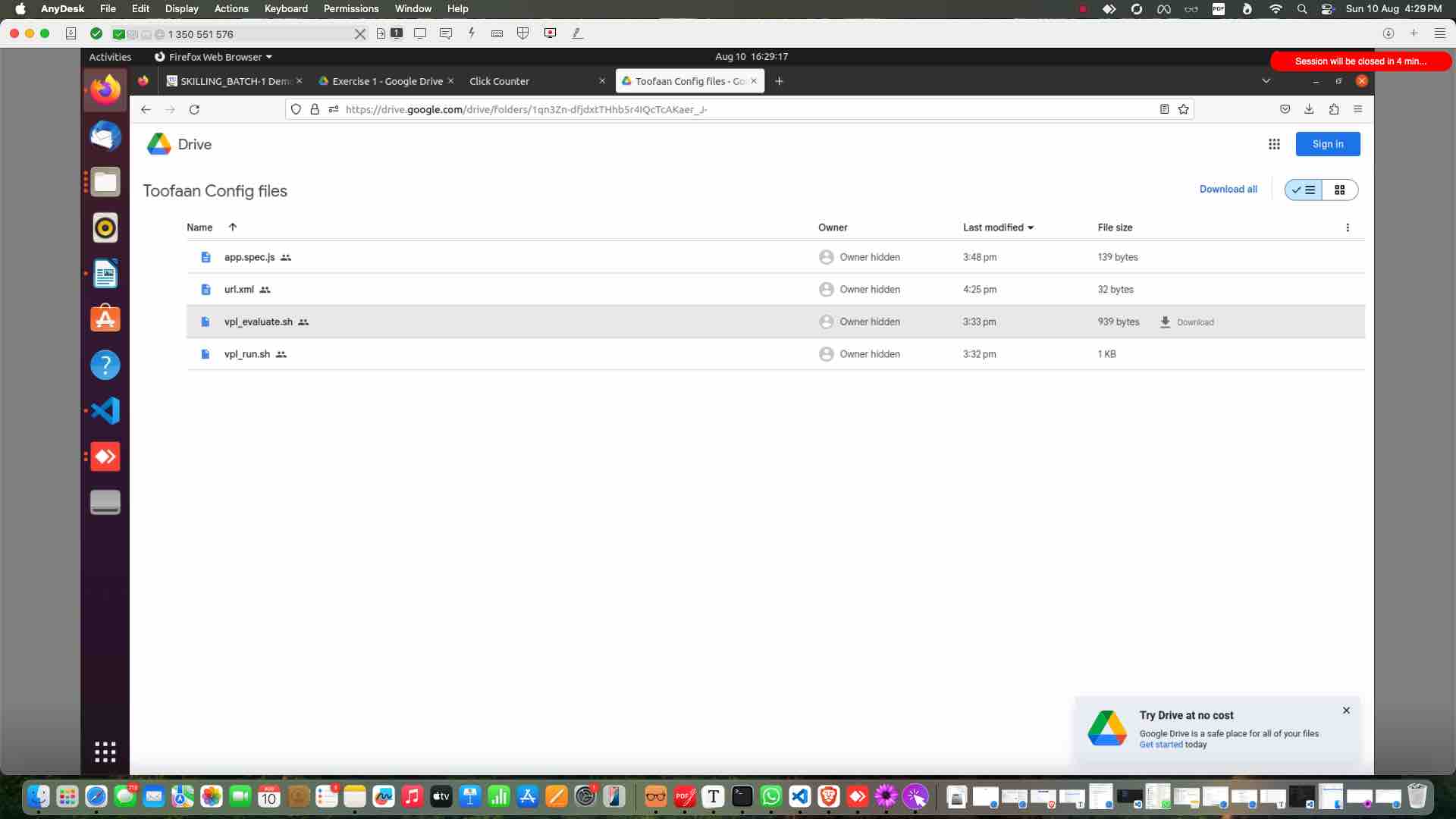 Open vpl_evaluate.sh on the drive