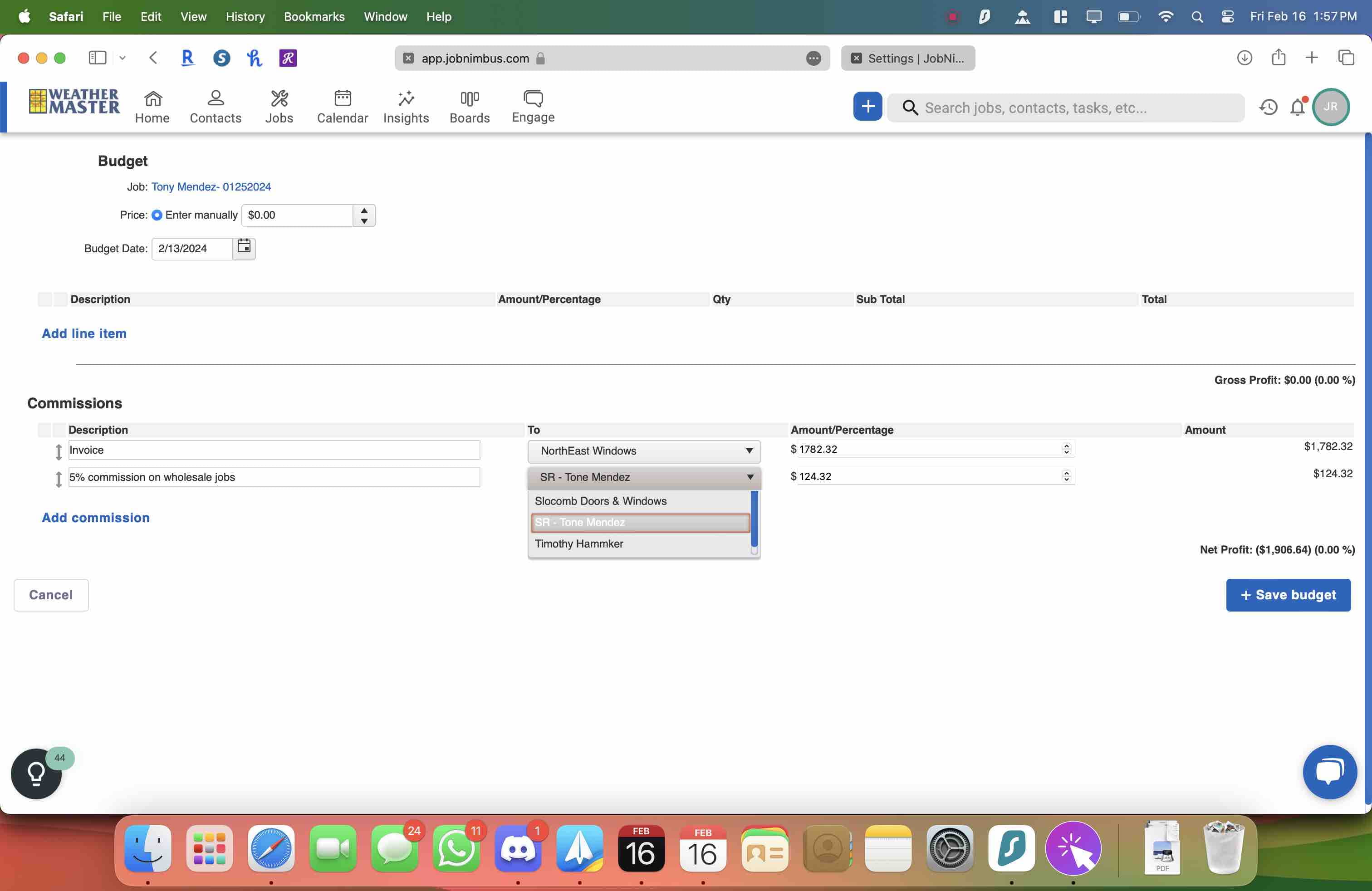 Make sure that right person is slected here. Sometimes in the previous step the name does not save. Then click on SAVE and make sure everything looks ok