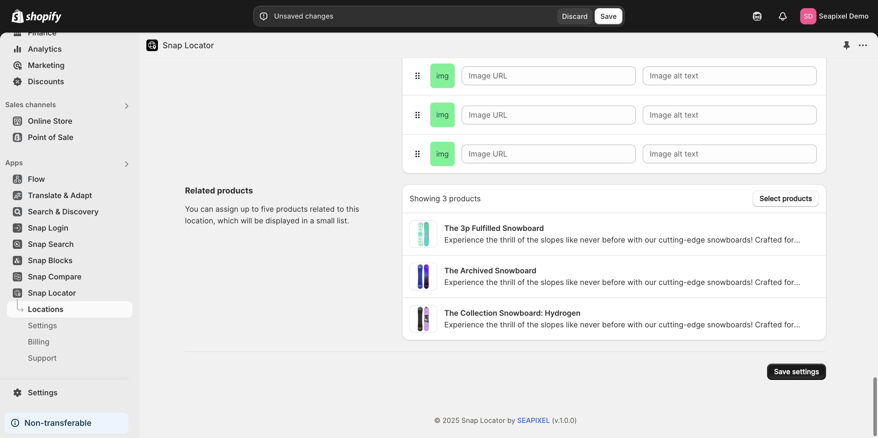 Once you've made your changes, click "Save settings".