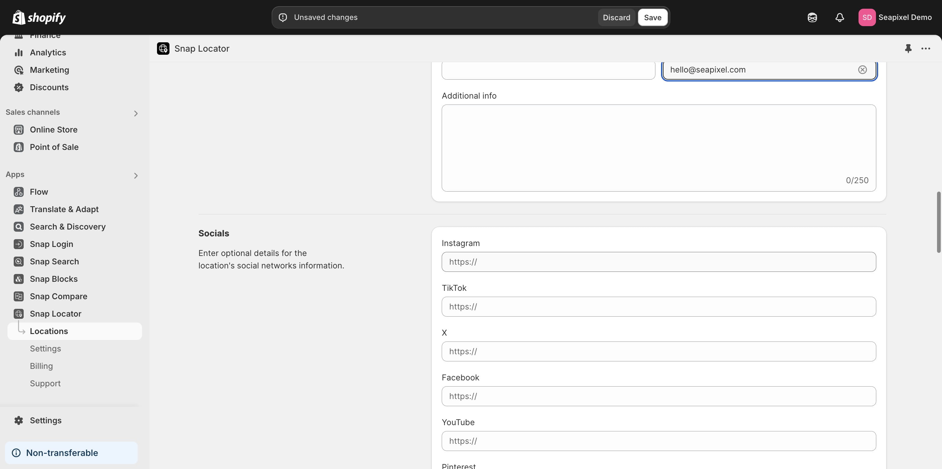 You can also provide additional information, such as links to social media profiles.