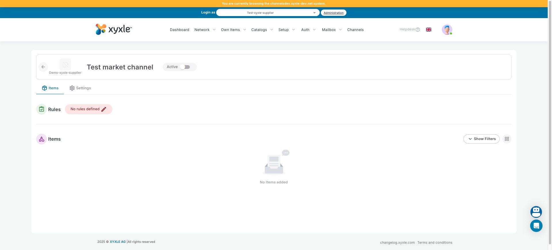 Click the icon to return to the Channels Dashboard.