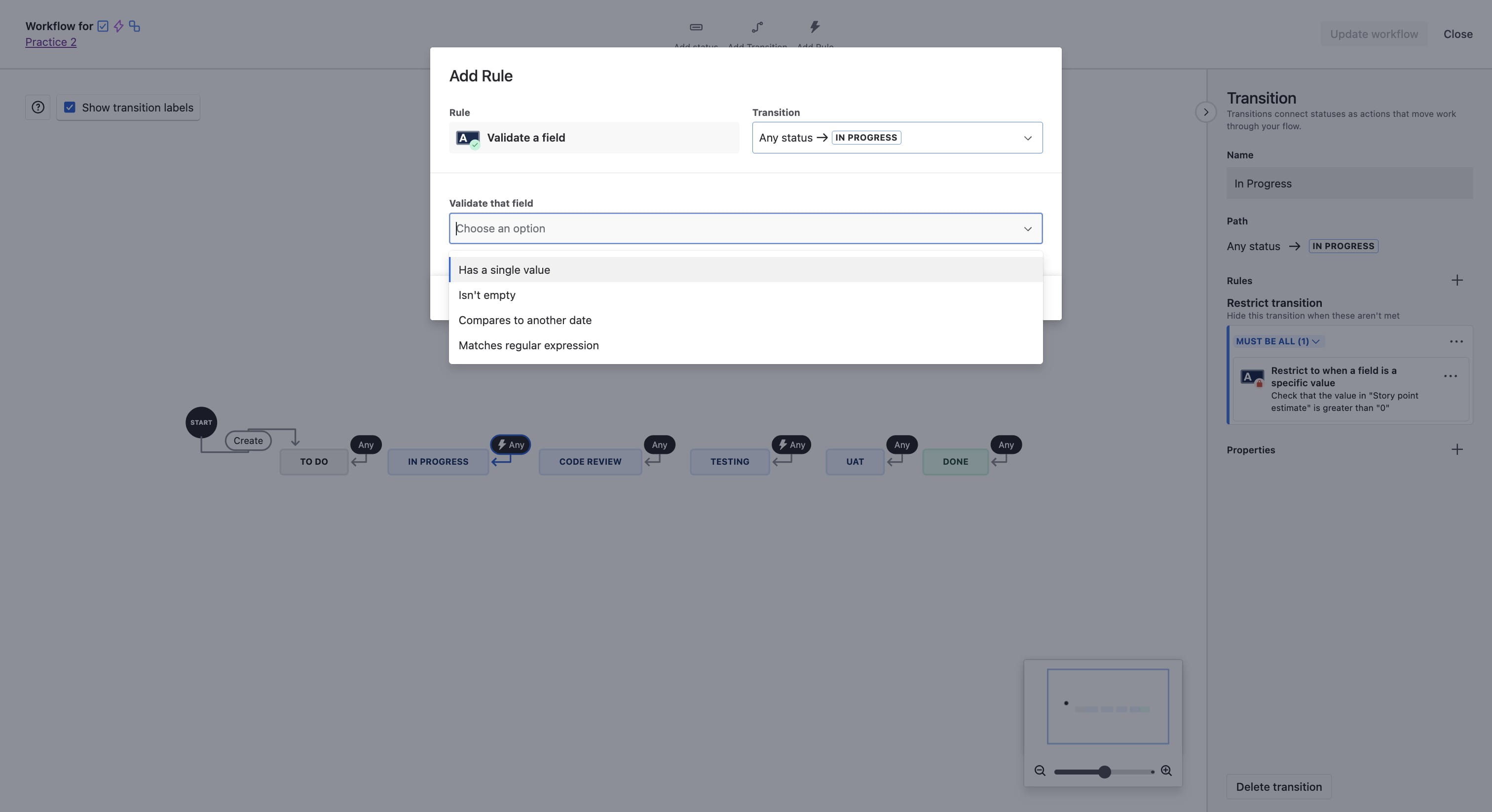 Click on Validate that field and select "Isn't Empty"