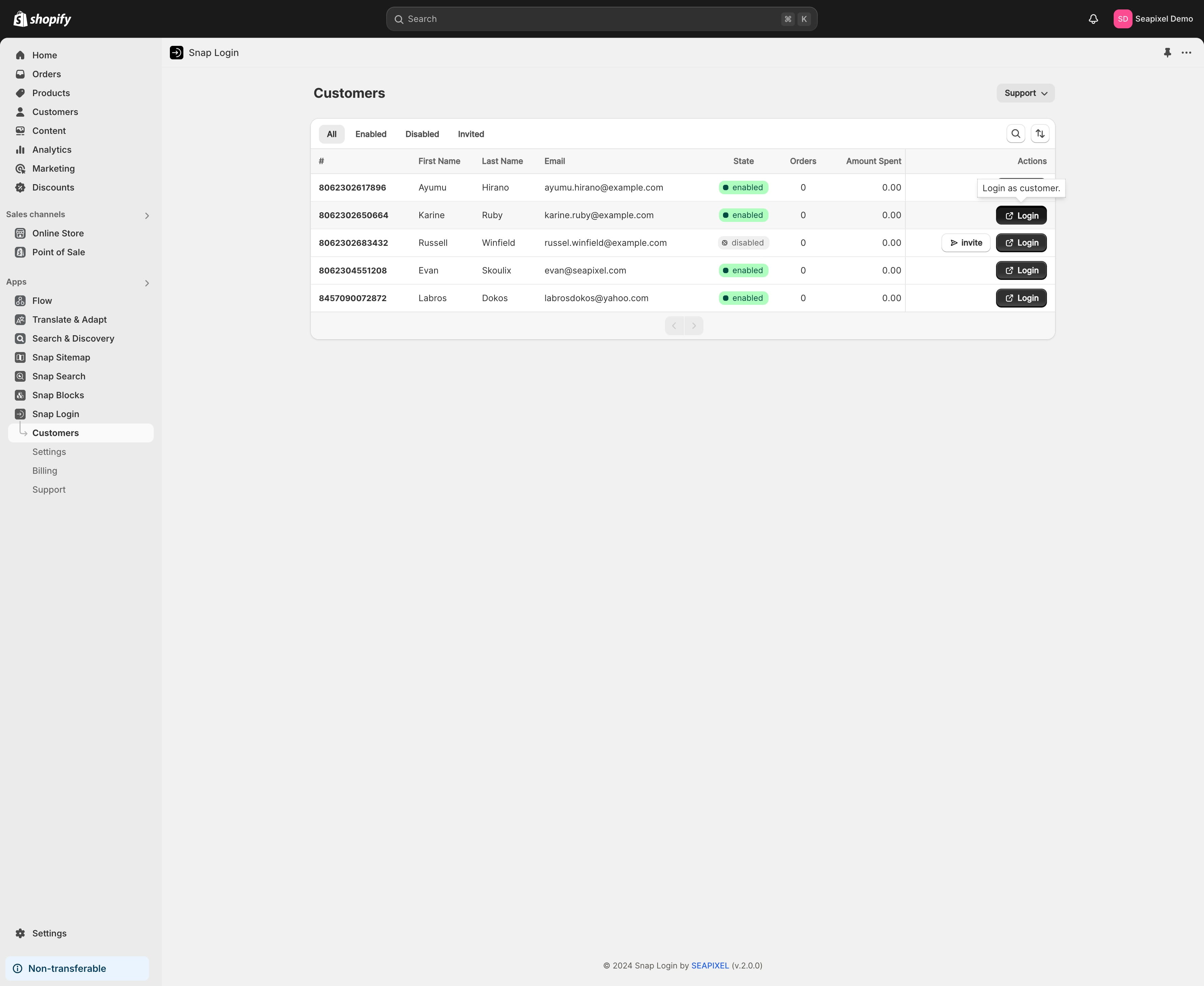 The next time you log in as a specific customer, the workflow will be triggered.