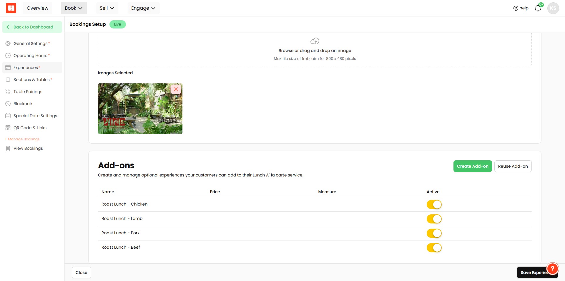 Scroll to the Add-on Options section