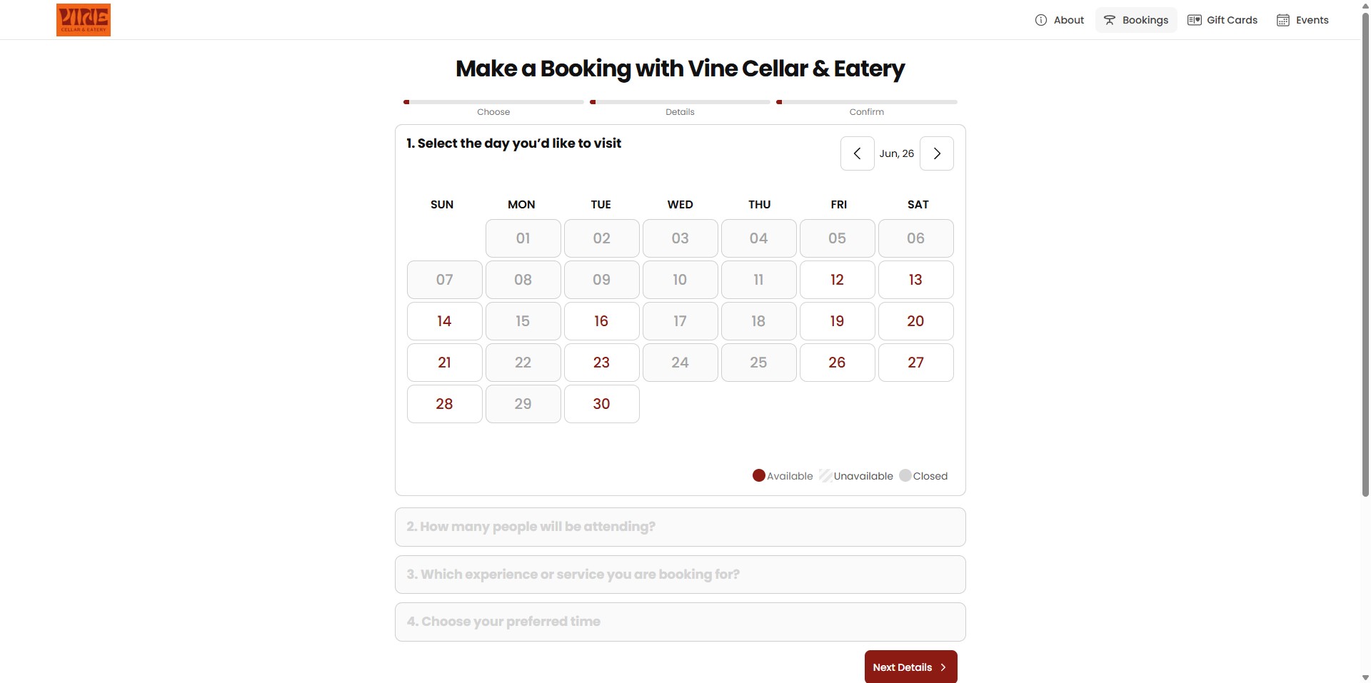 Now, when customers book online if they select the experience you've added options against they'll get additional options to choose from. 