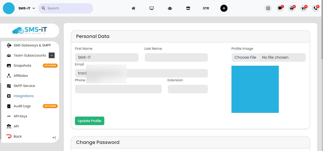 Click on "Integrations"
