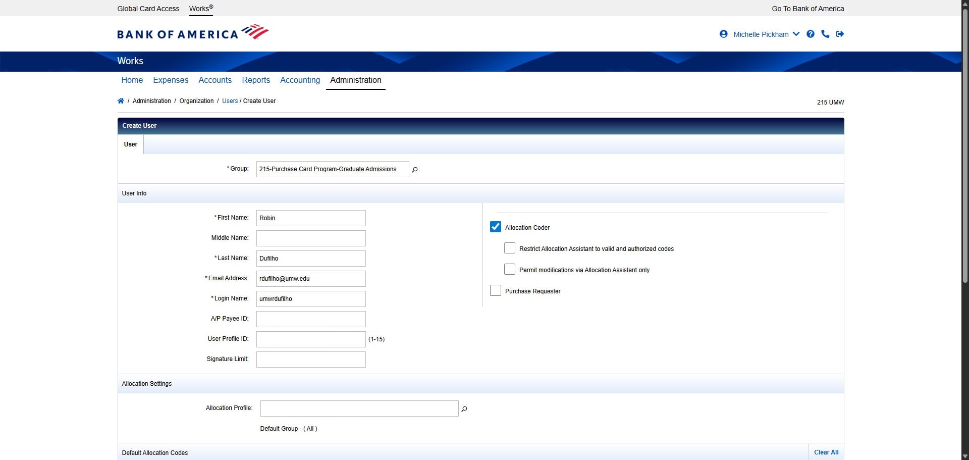 Check the box next to Restrict Allocation Assistant to valid and authorized codes.