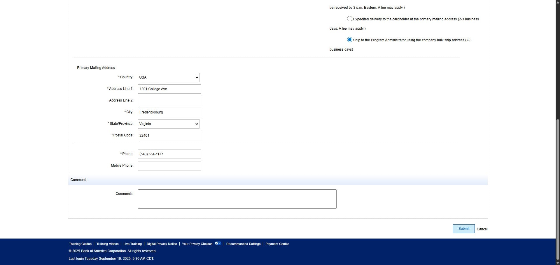 Then click on "Submit"