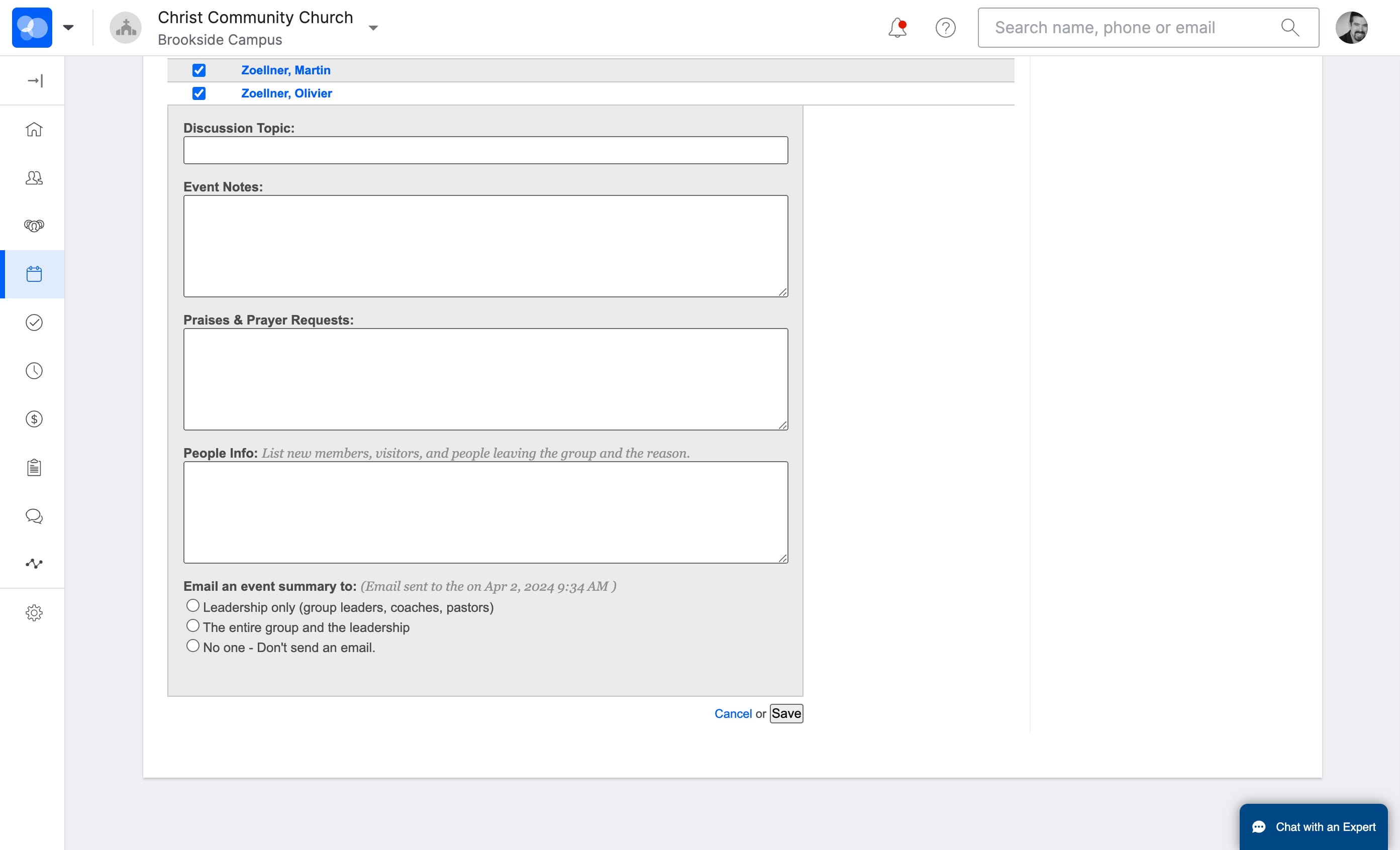 Click "No one" for the Email Summary