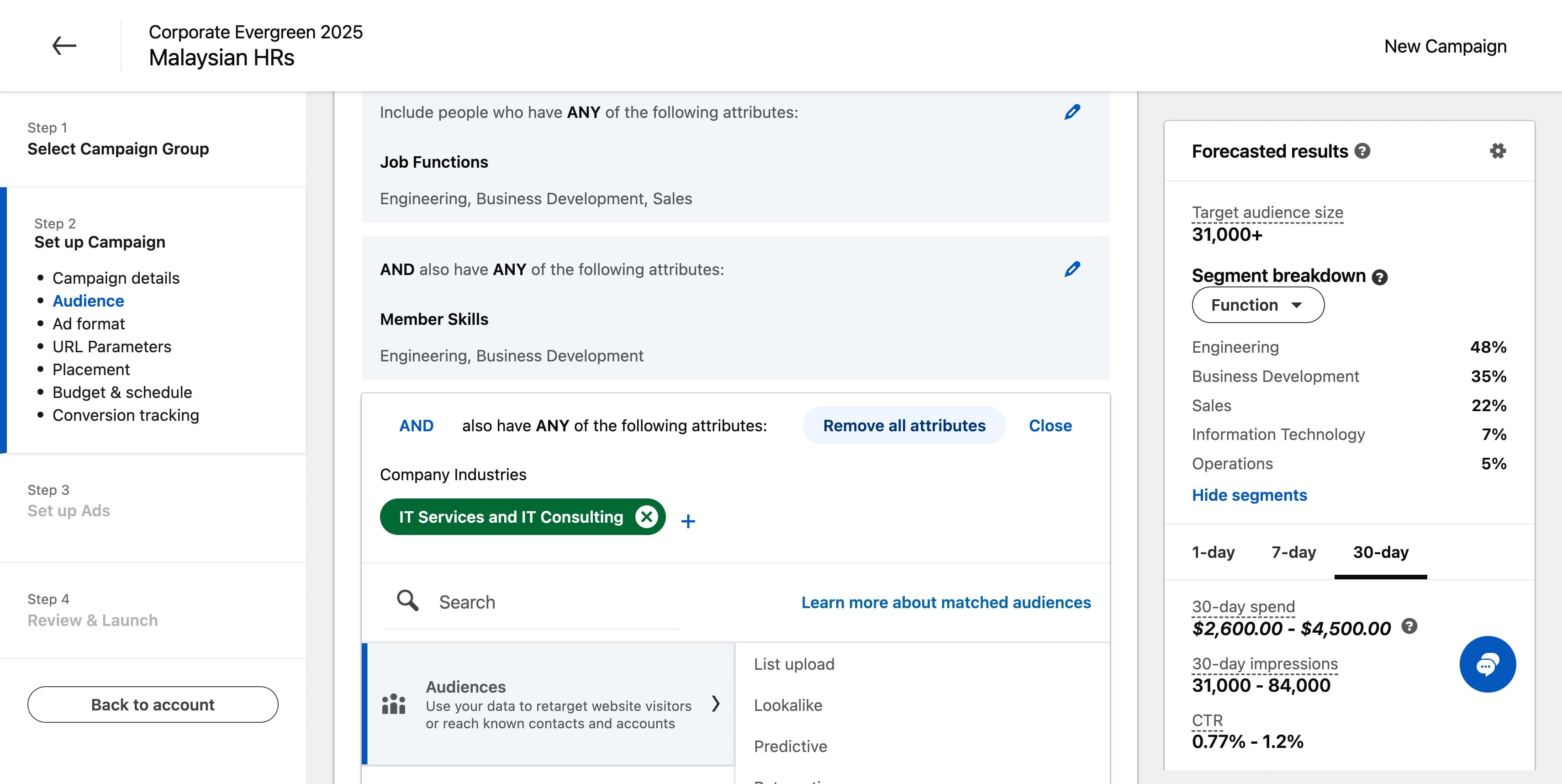 Click on "Remove all attributes". If you see any irrelevant attributes attached to your audience, remove them as you see fit