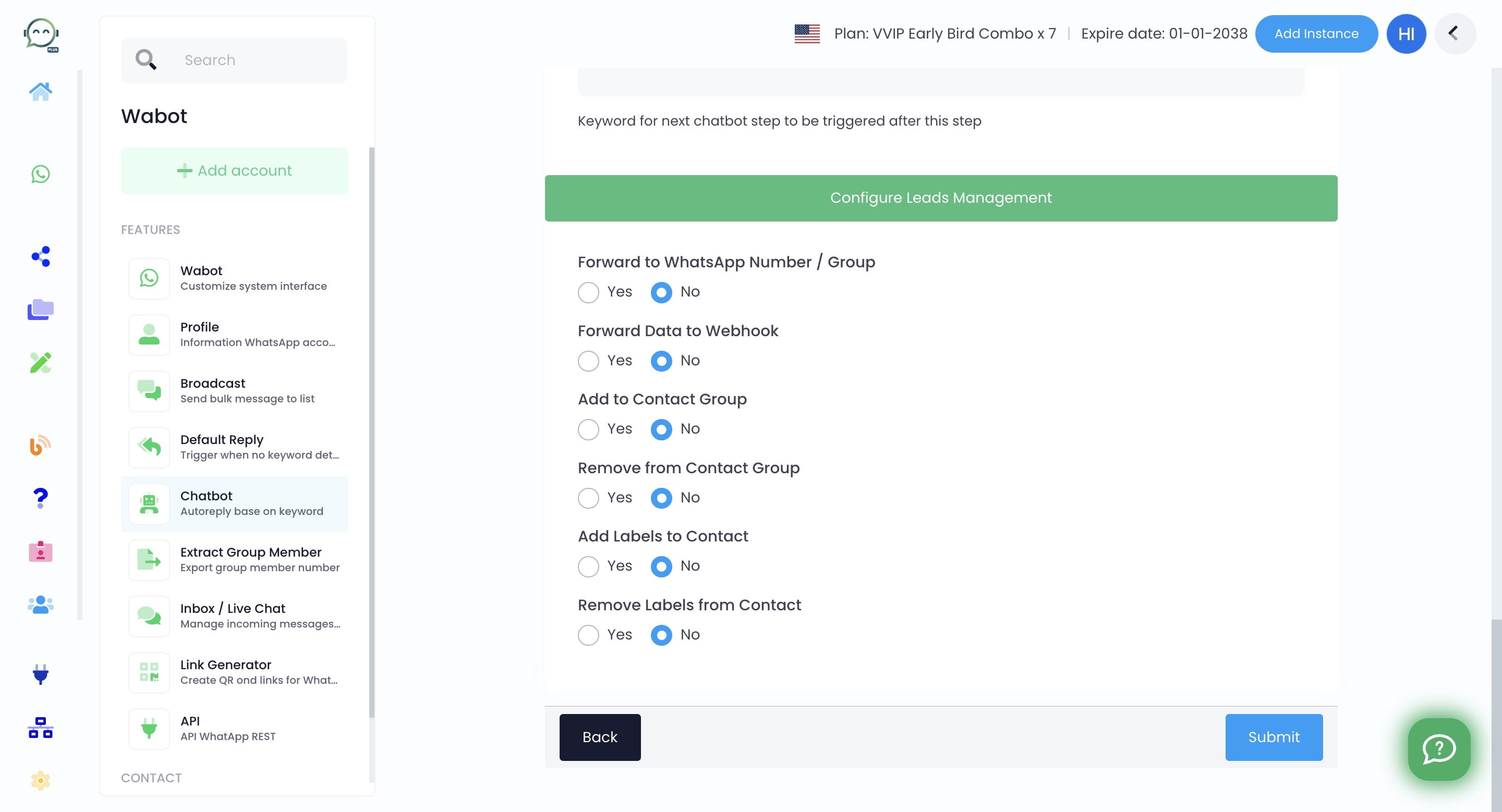 Click "Yes" to add labels to contact