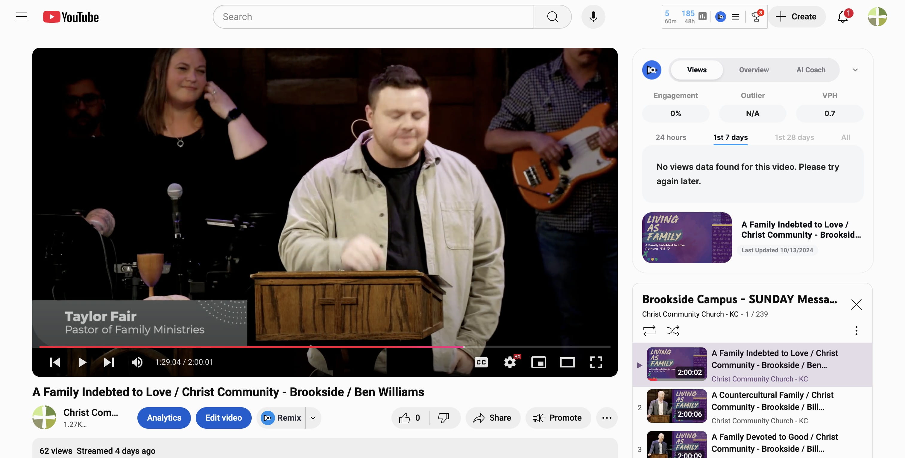 VOILA! Either of these methods will get you the link you need to go directly to that spot in the Sunday service.
Done 🚀