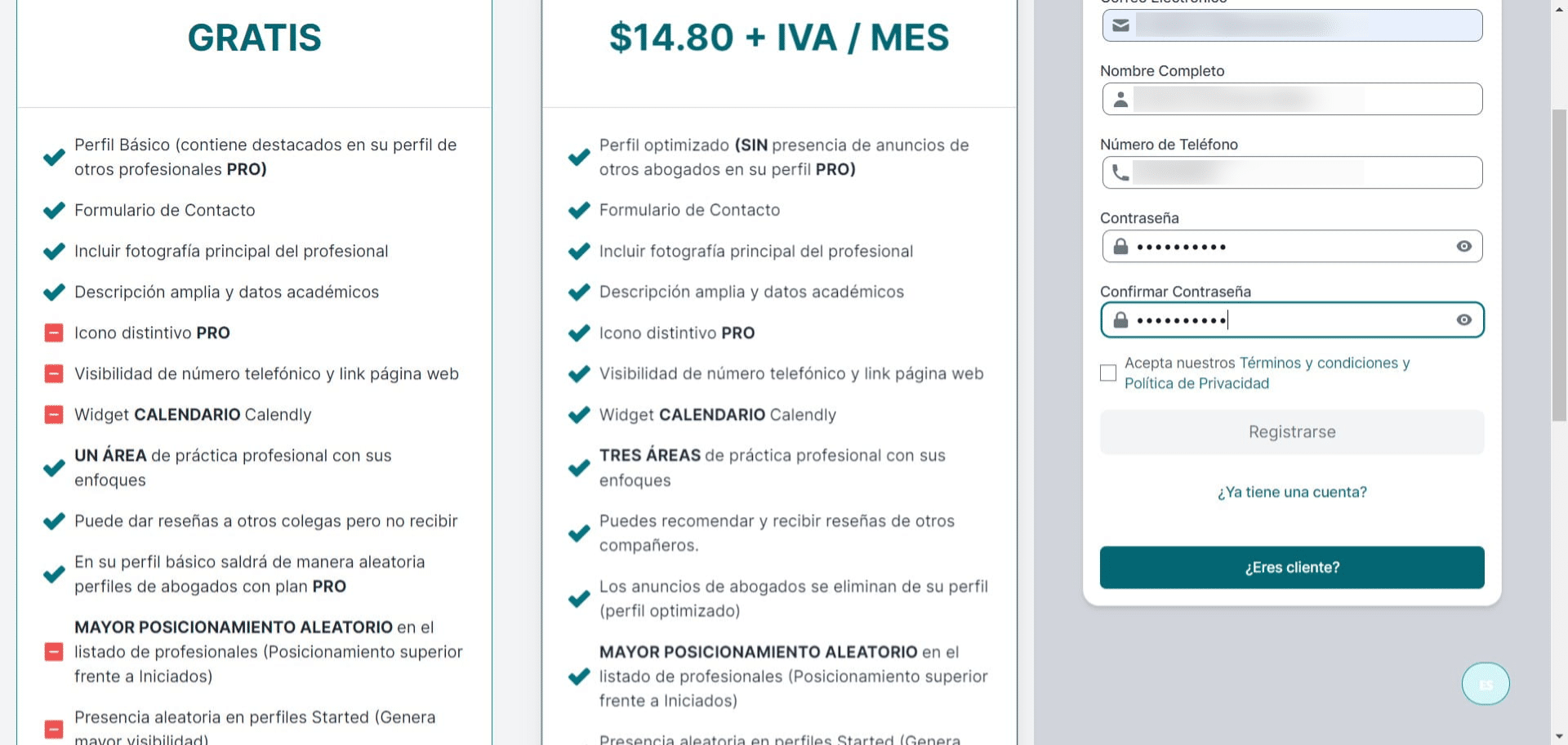 En la casilla seleccionar con un check, una vez haya leído los documentos 'Términos y Condiciones/Políticas de Privacidad' y esté de acuerdo con lo indicado.