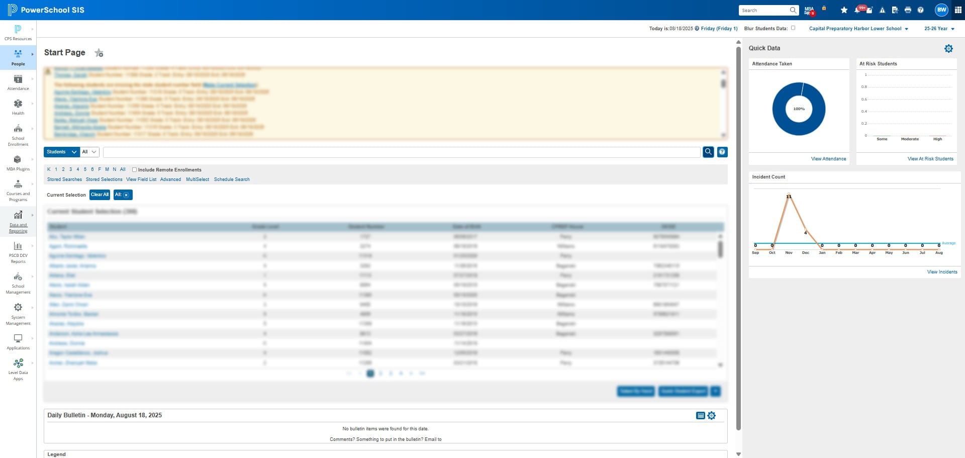 Click on "Data and Reporting"