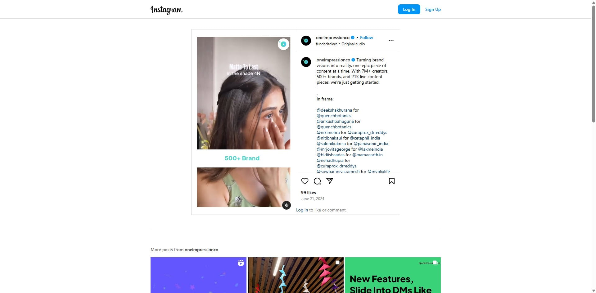 It'll instantly bring up the content on Instagram.