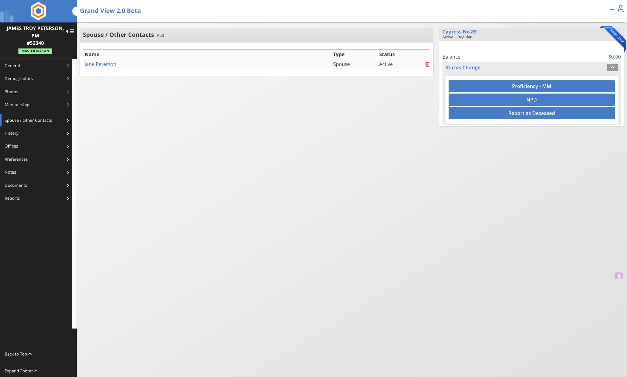Select name you wish to modify