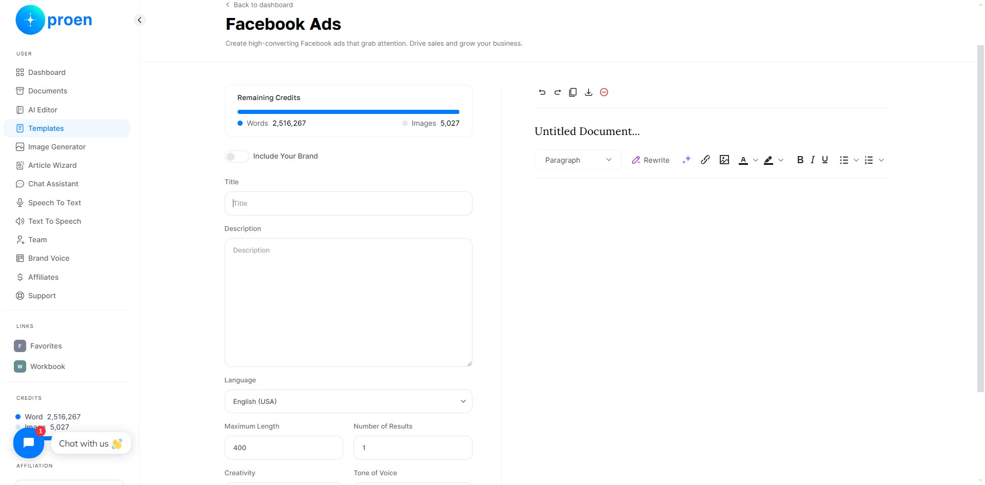 Enter a title for your Facebook Ad