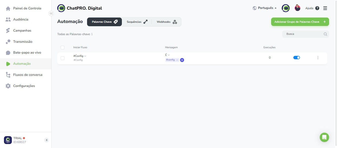 Click on "Webhooks"