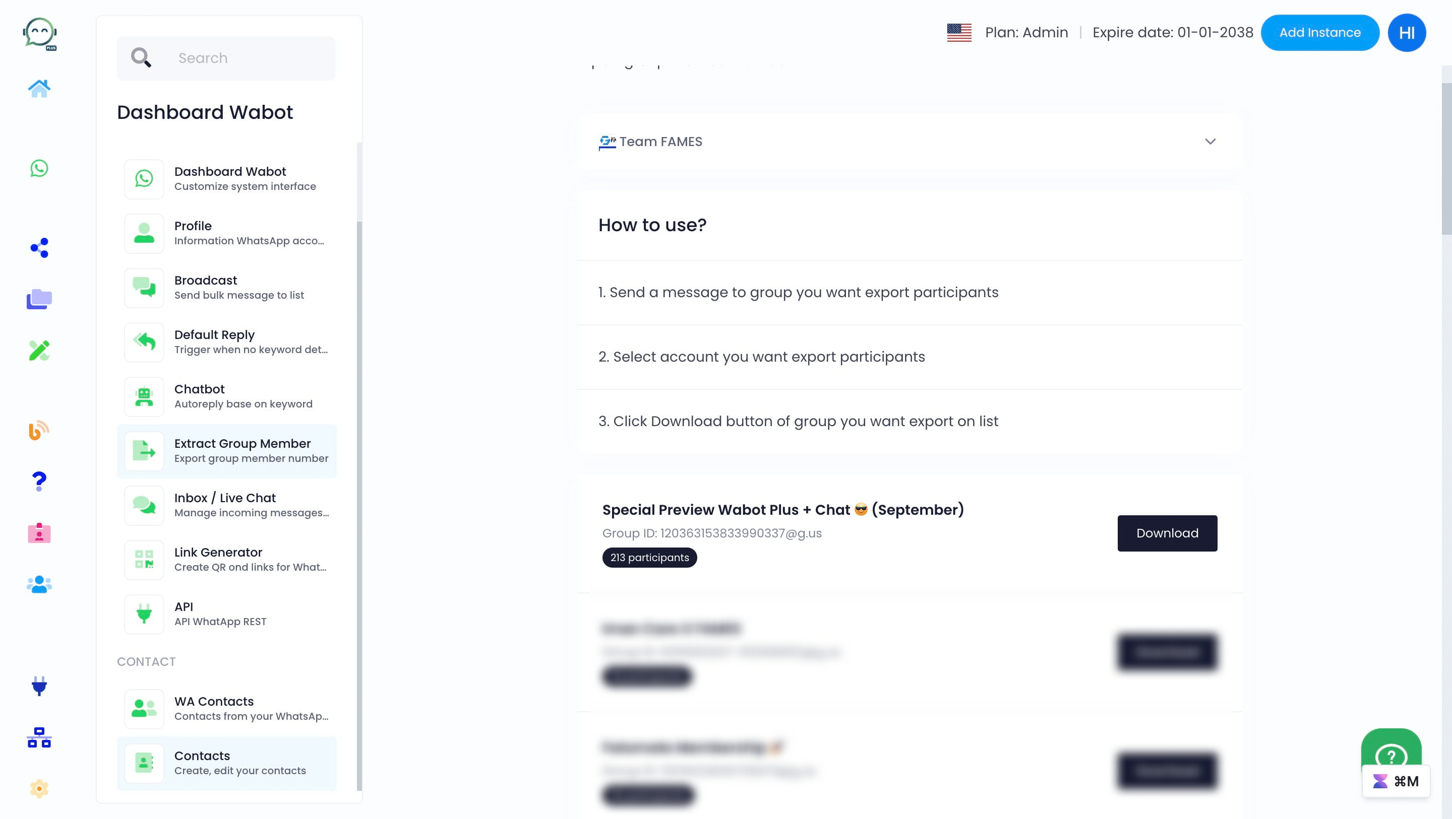 Then proceed to create a group contact for broadcast