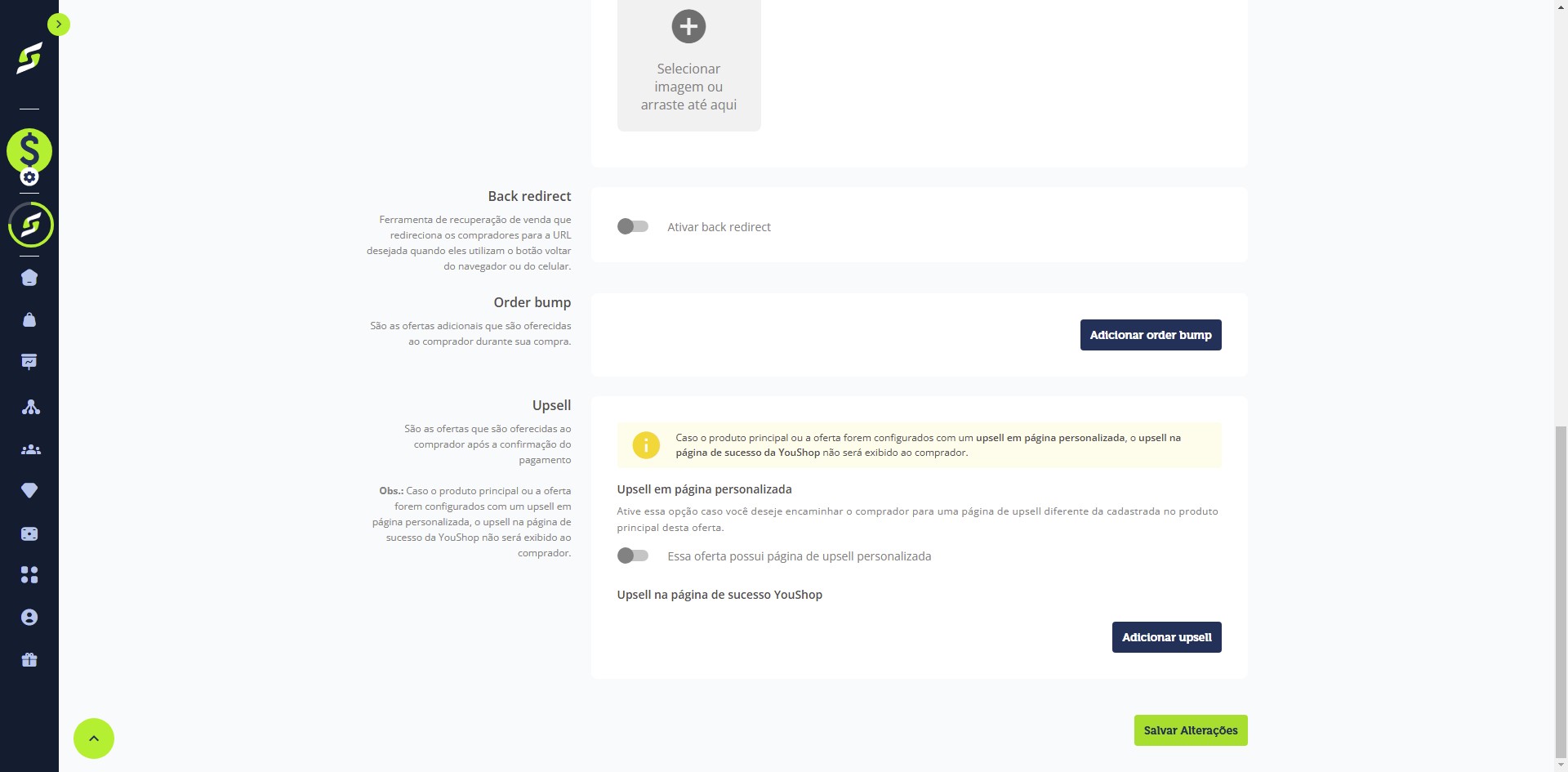 Clique em "Salvar alterações".