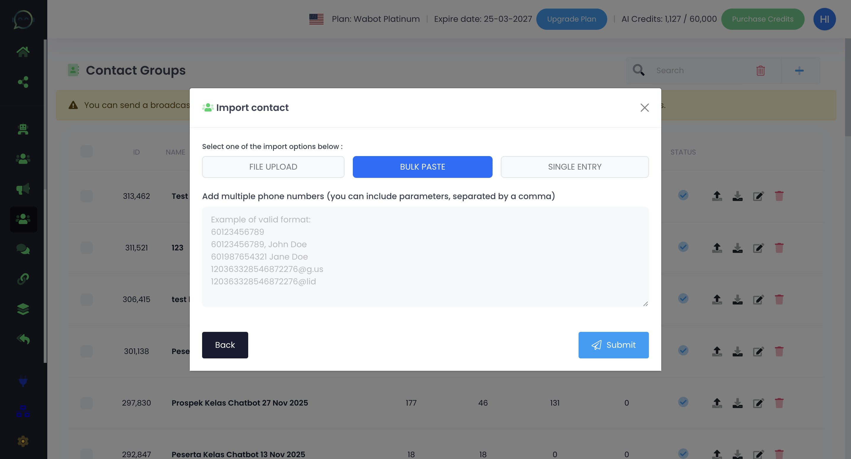 Kindly write or paste the phone number here
