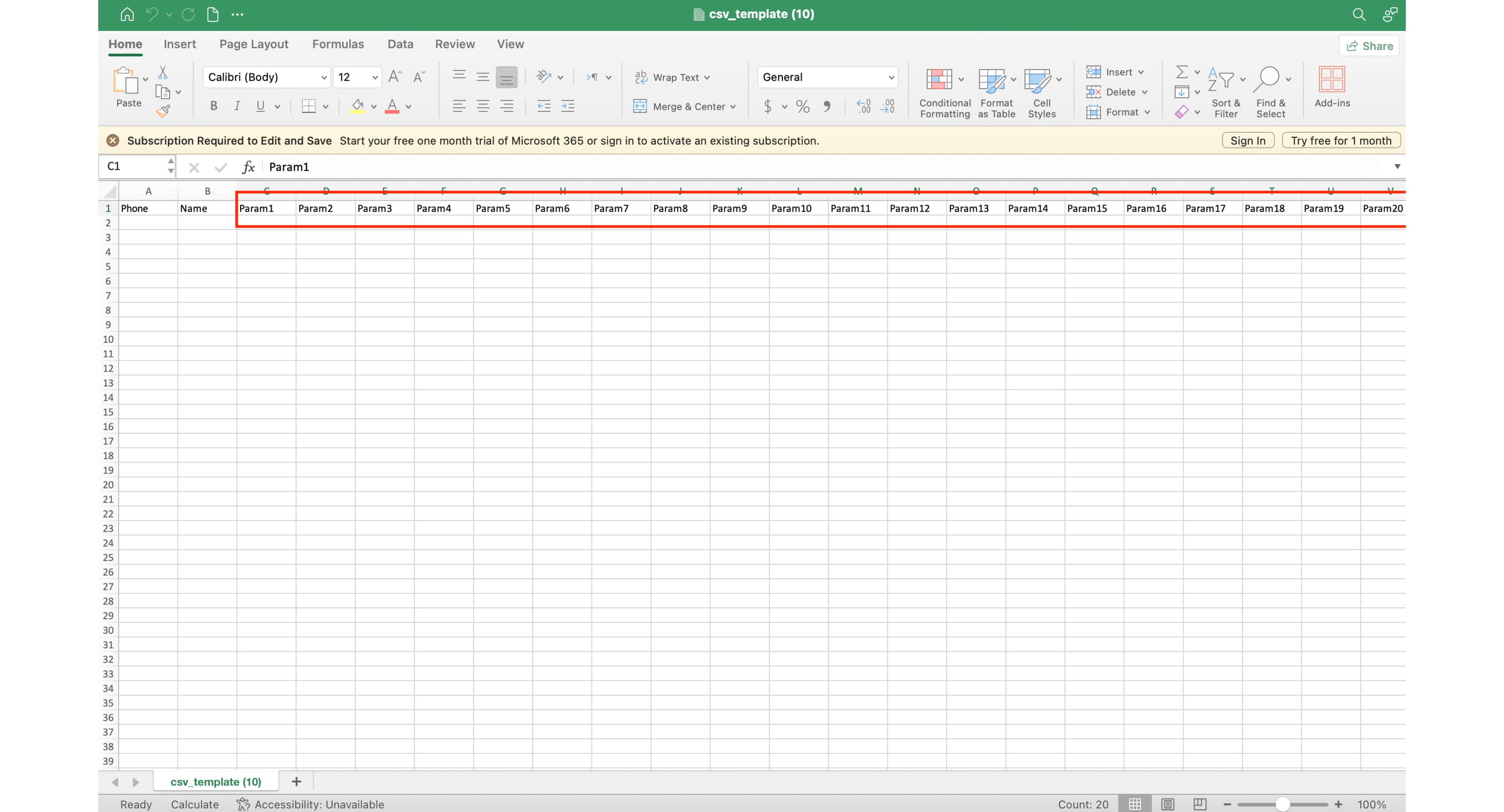 You can add the row based on the information you want to mention in the blast message. As for the "Param" row, you can simple delete if not needed