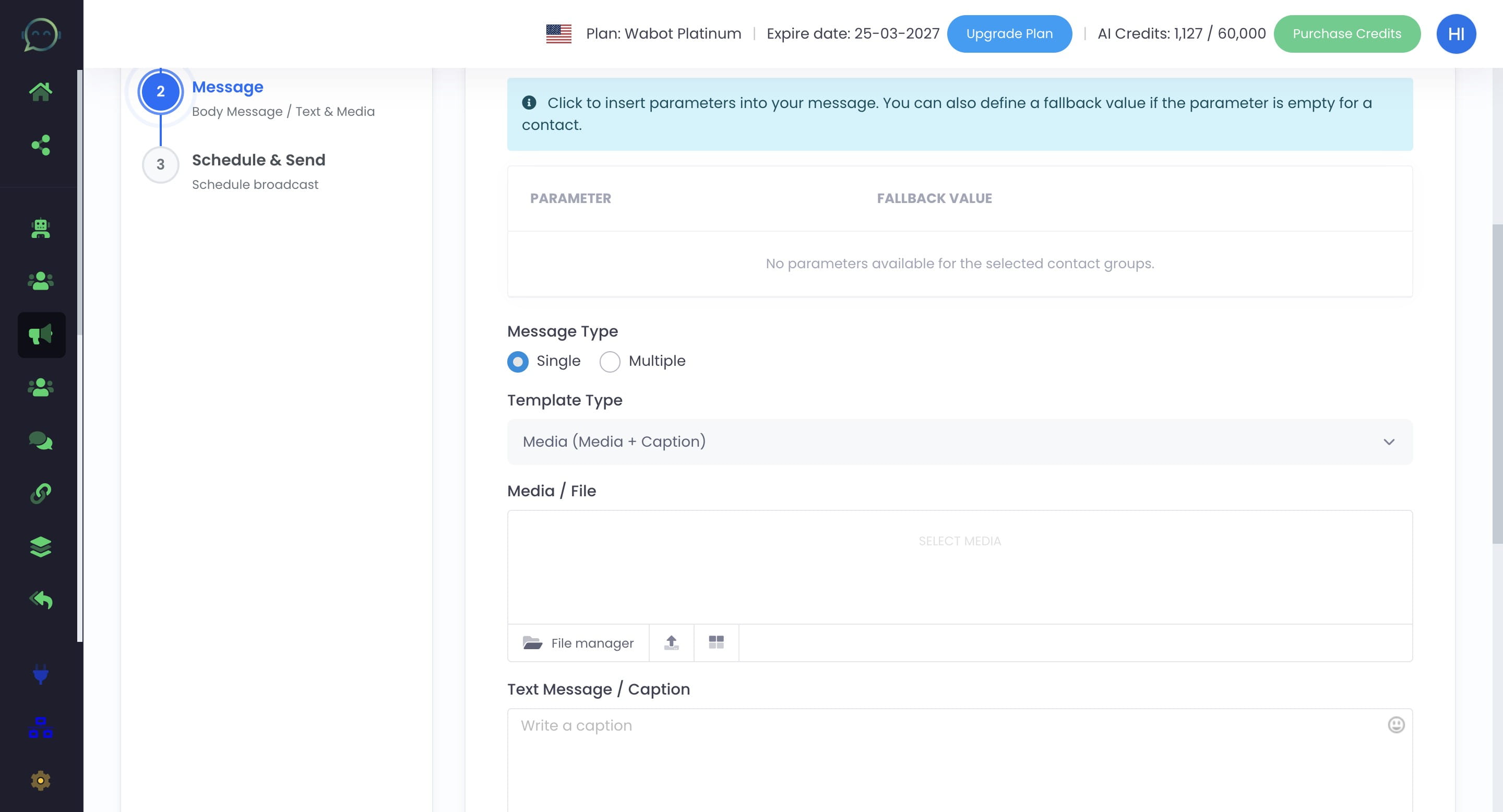 Click here to choose single or multiple messages
