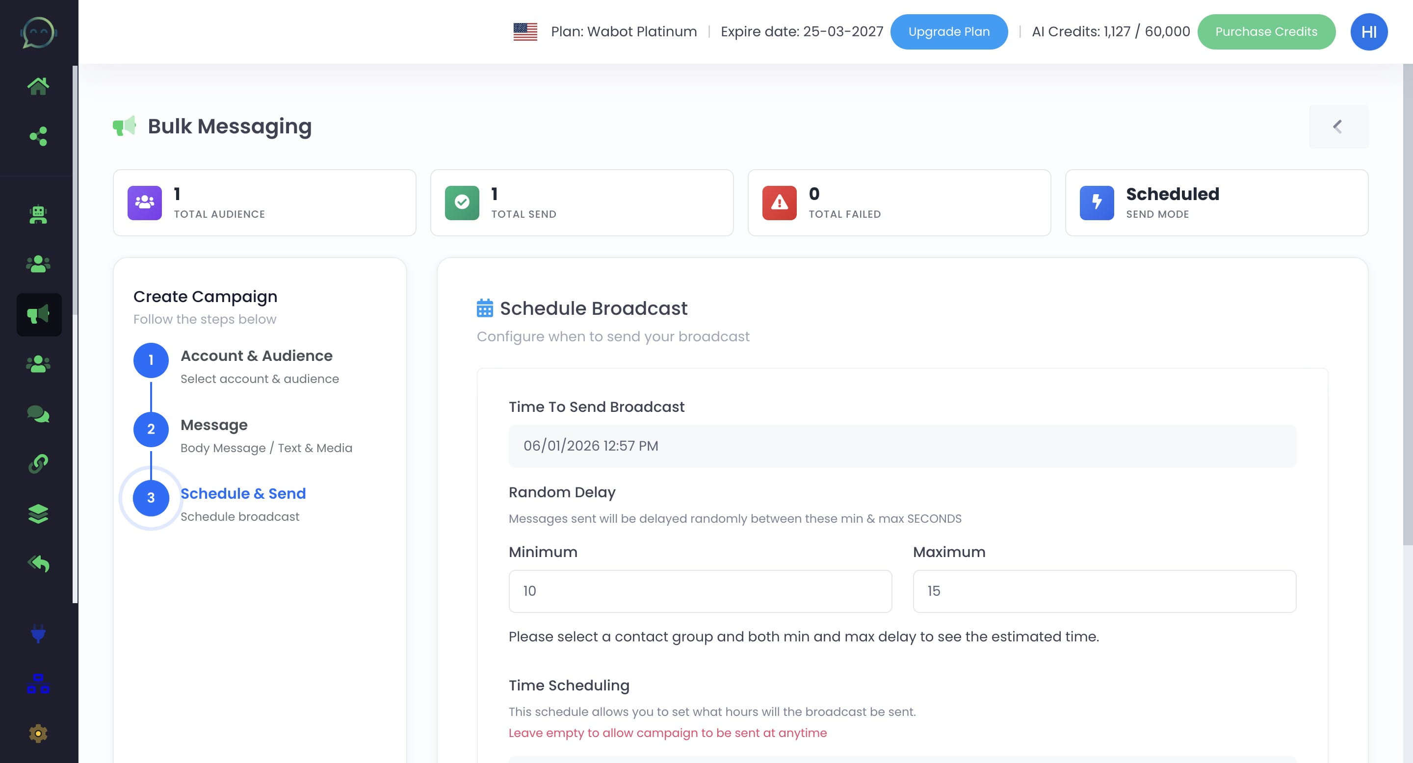 Click here to choose the blast timing