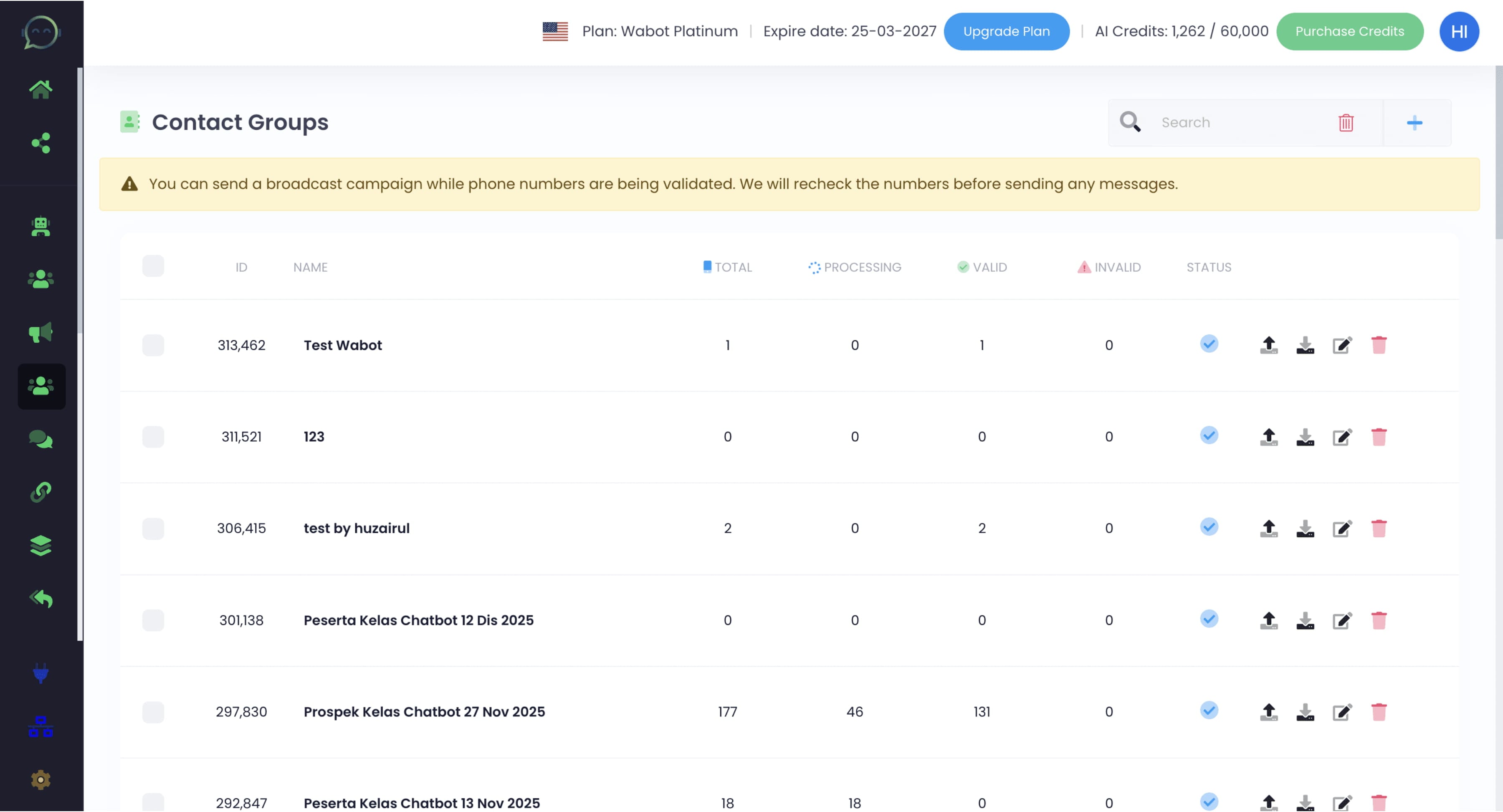 Click this icon to import contact
