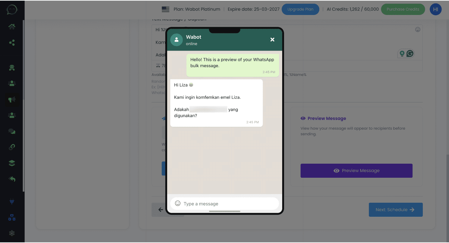 Basically, this is how the message will appear to the recipient