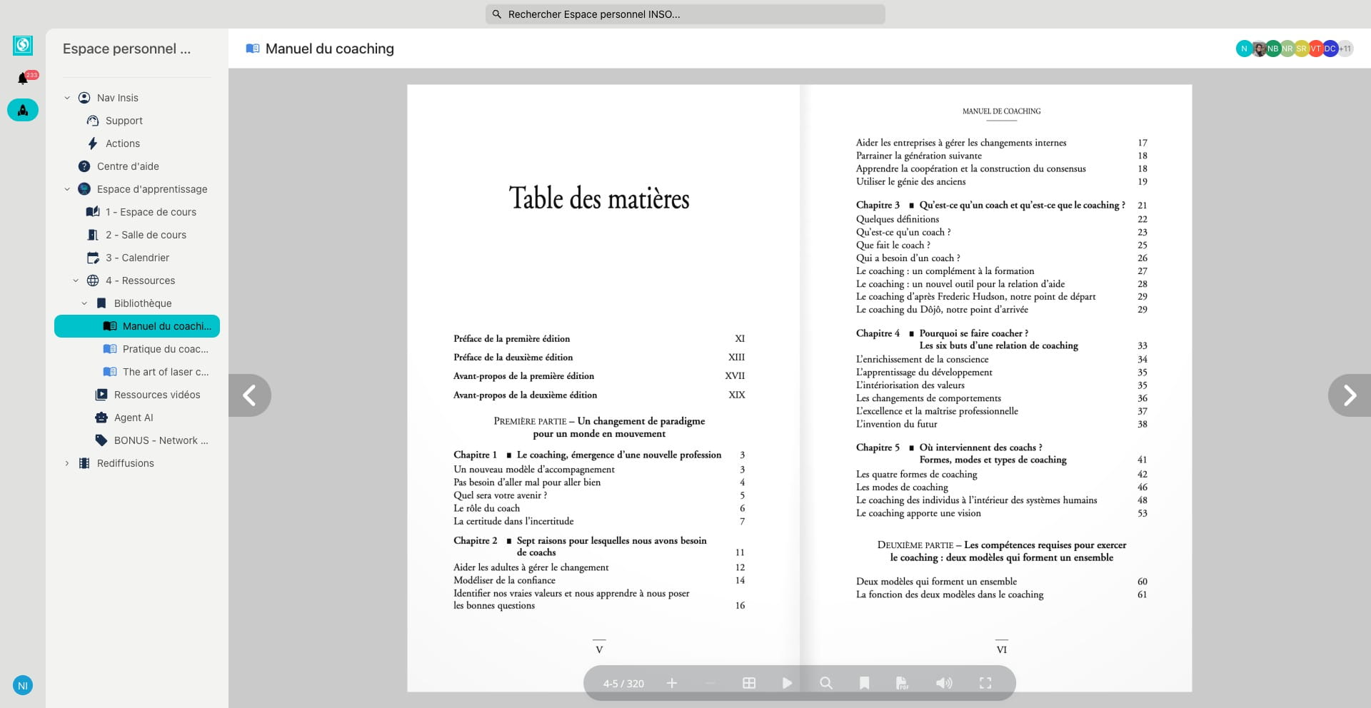 Cliquez la rubrique "Bibliothèque" pour accéder aux livres offerts.