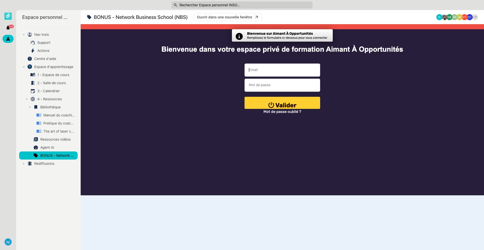 Cliquez sur BONUS pour accéder à votre formation Marketing offerte.