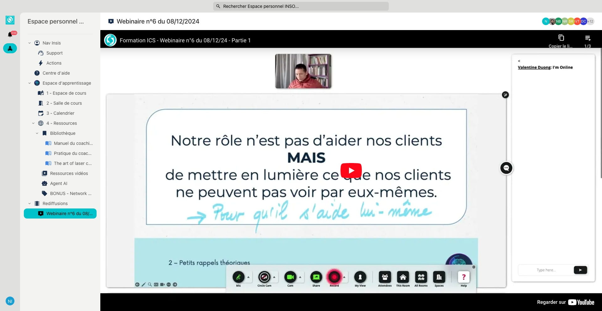 Cliquez sur la rubrique "Rediffusion" pour accéder à toutes les rediffusions des Webinaires.