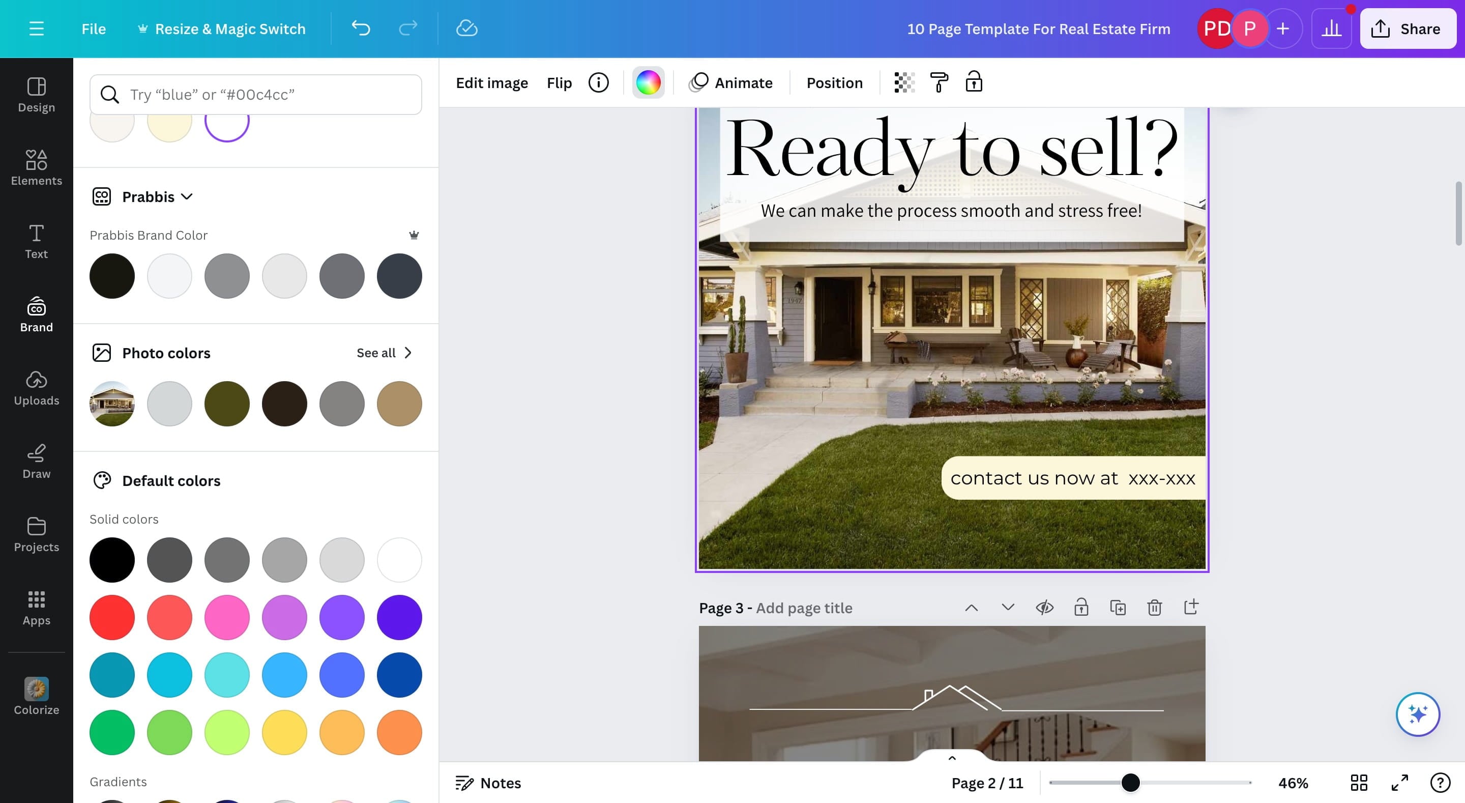 This section is dependant on how you setup Canva, if you have setup your brand, you can click on Brand on the left sidebar