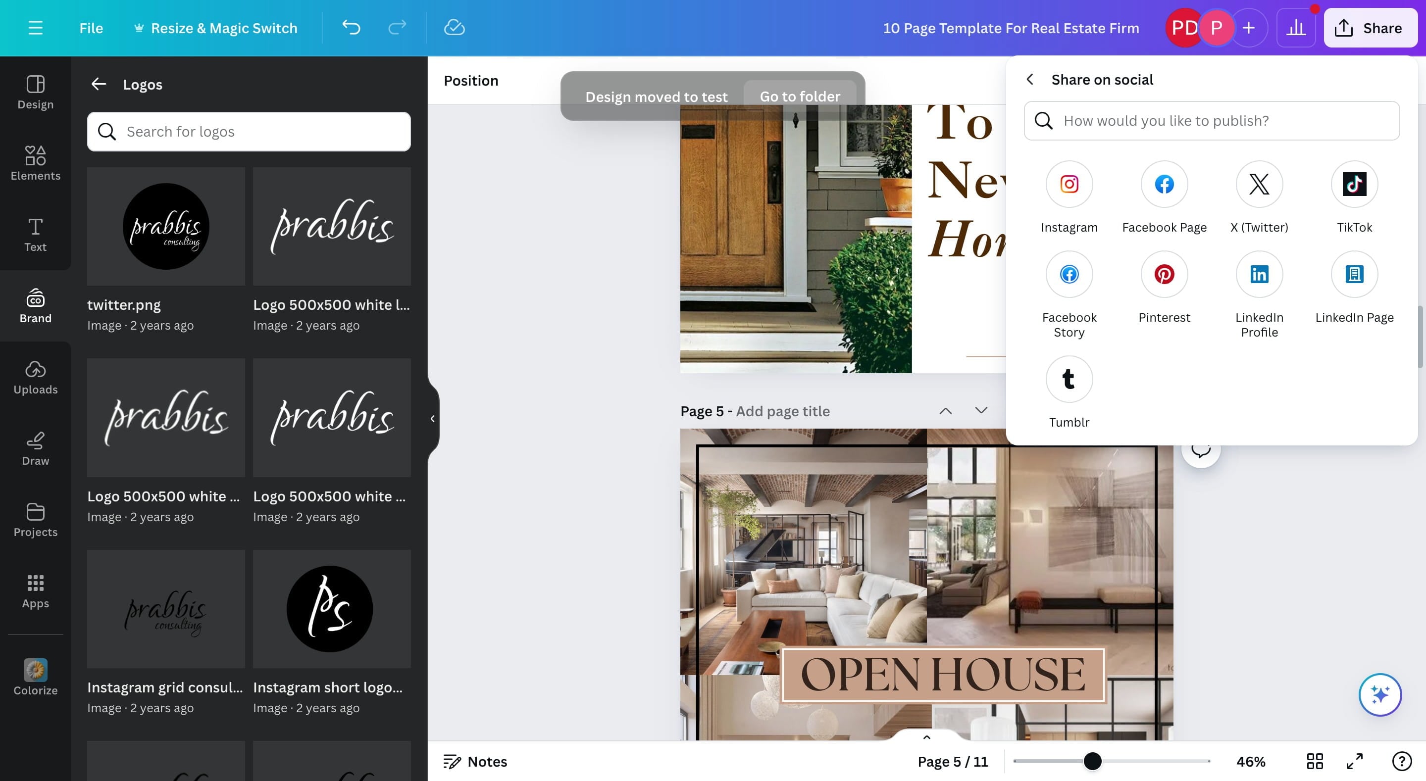 Select any of the social media platforms you will like to publish your data to.