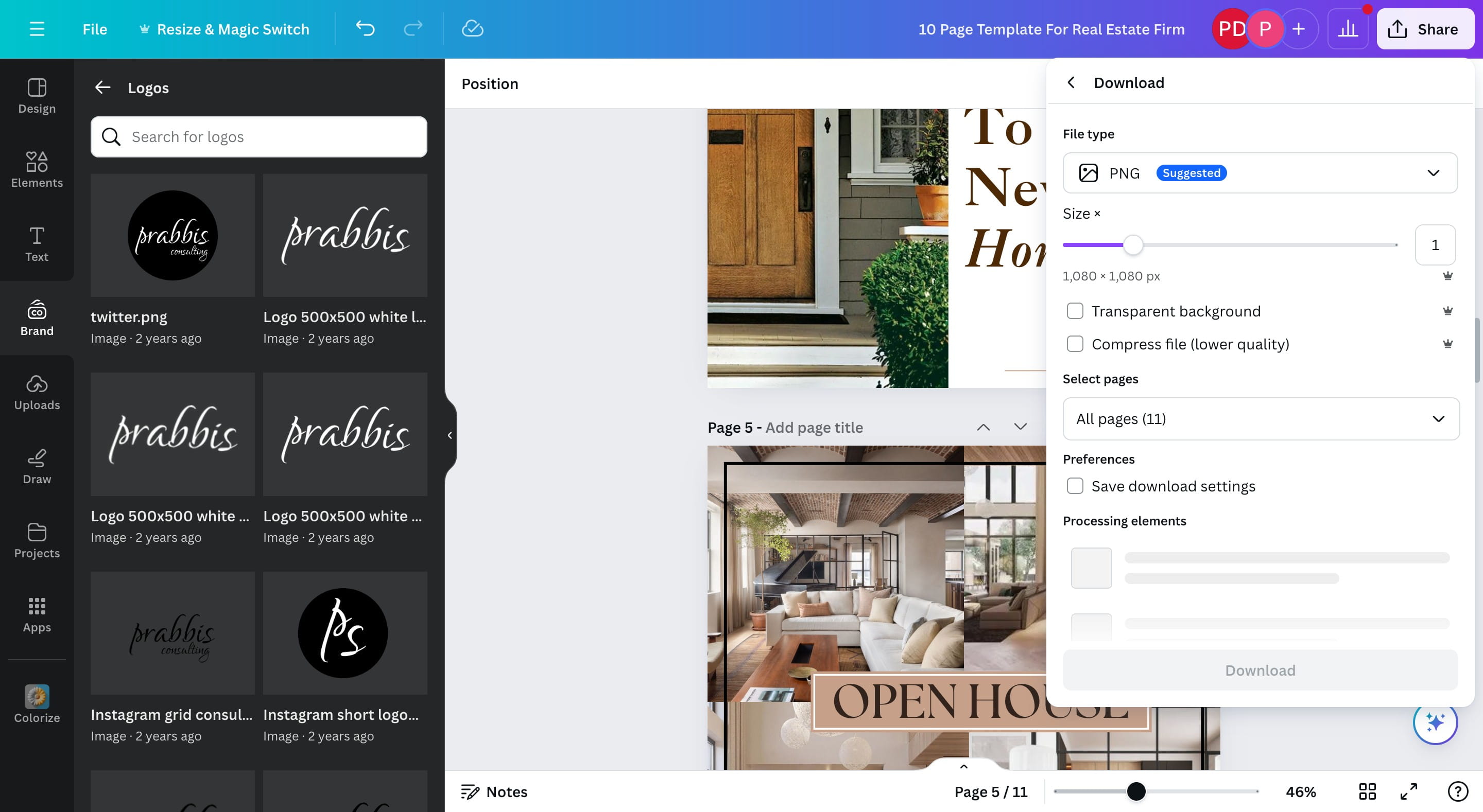 Click on File Type dropdown to select the type of media you'll like downloaded.