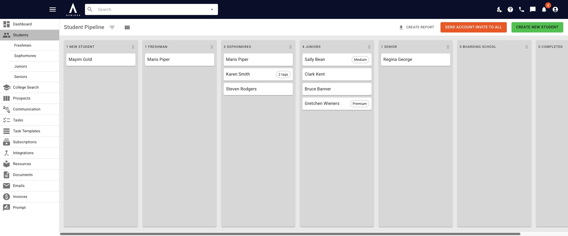 It will automatically be added to the **Student Pipeline**.