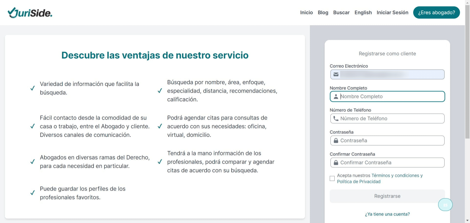 Incluir nombre completo.